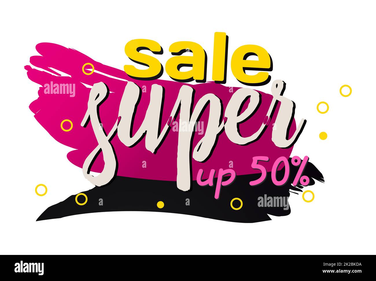 Bannière Web de peinture, modèle de carte de visite SUPER 50 % de rabais - Vector Banque D'Images