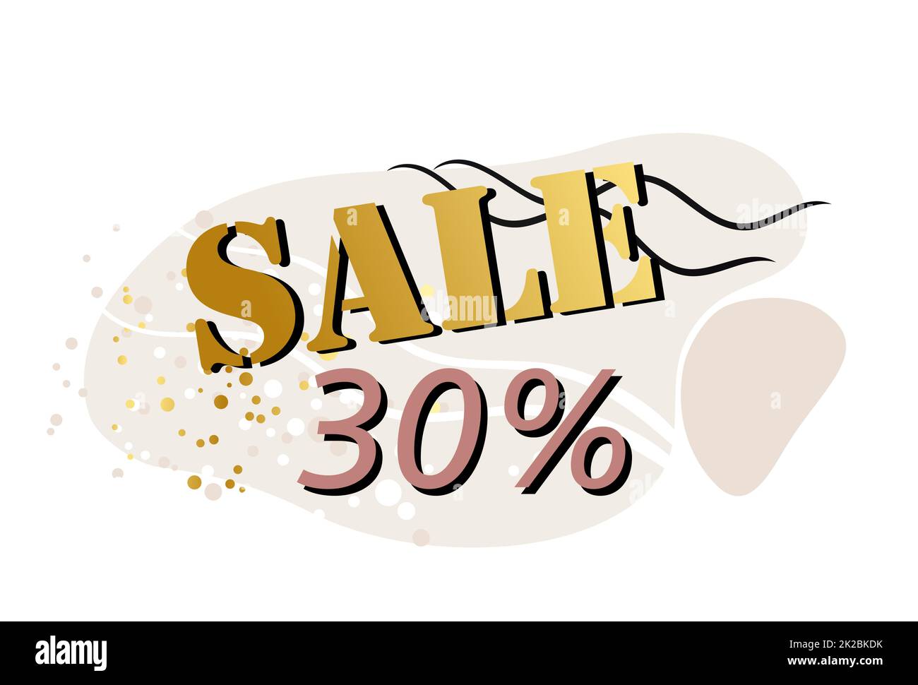 Bannière Web de peinture, carte de visite, modèle de rabais de 30 % - Vector Banque D'Images