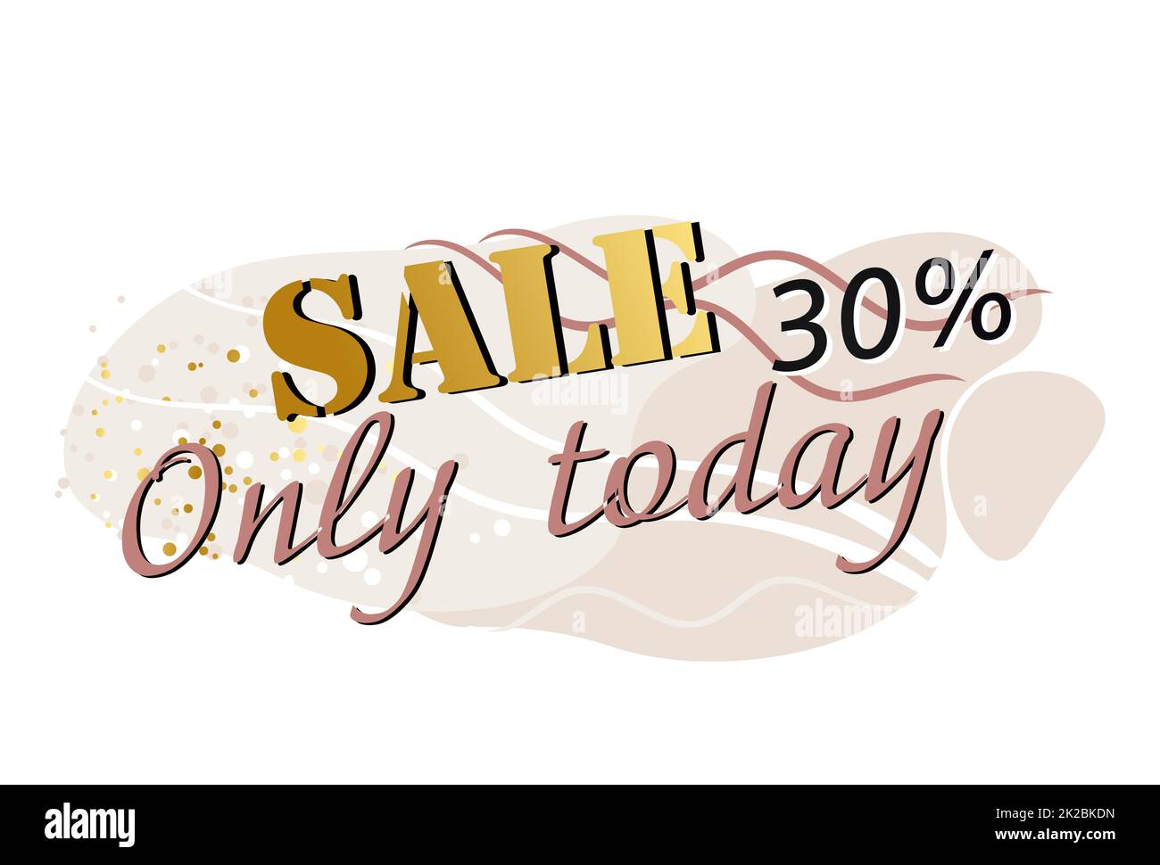 Bannière Web de peinture, carte de visite, modèle de rabais de 30 % - Vector Banque D'Images