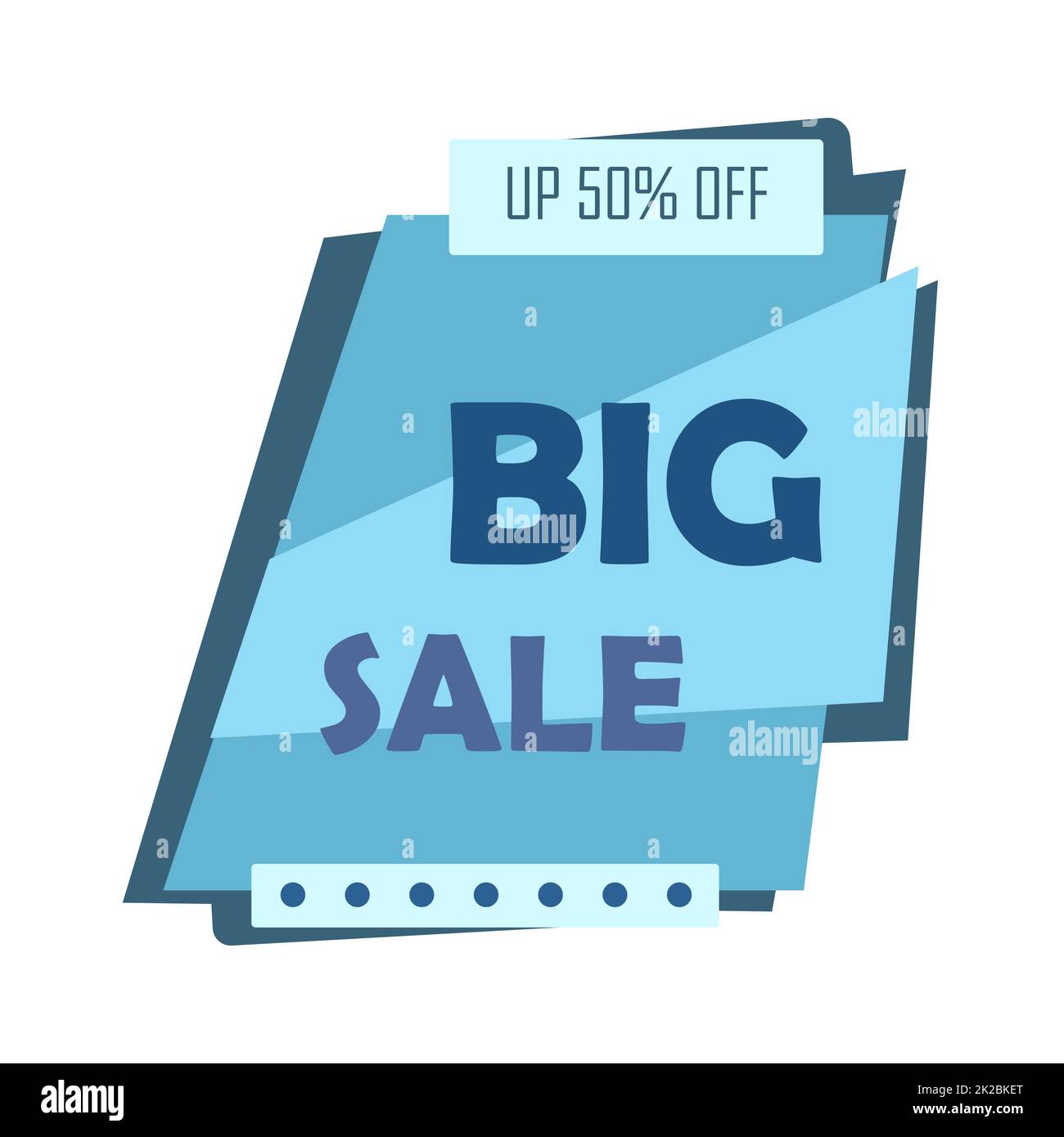 Bannière Web, modèle, carte postale publicité grande vente 50 pour cent de rabais style abstrait - Vector Banque D'Images