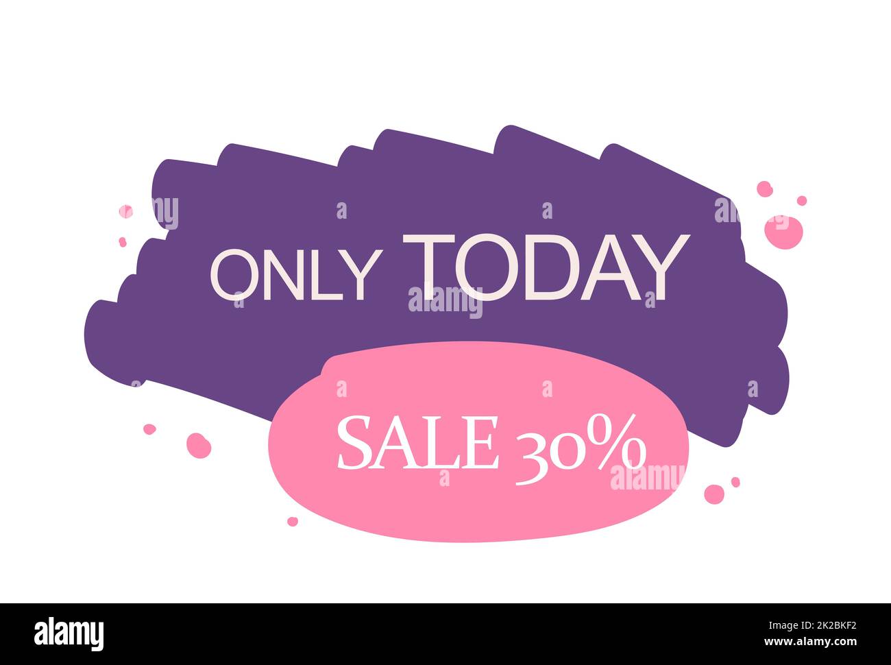Bannière web abstraite, carte de visite, SOLDE AUJOURD'HUI SEULEMENT 30 pour cent modèle - Vector Banque D'Images