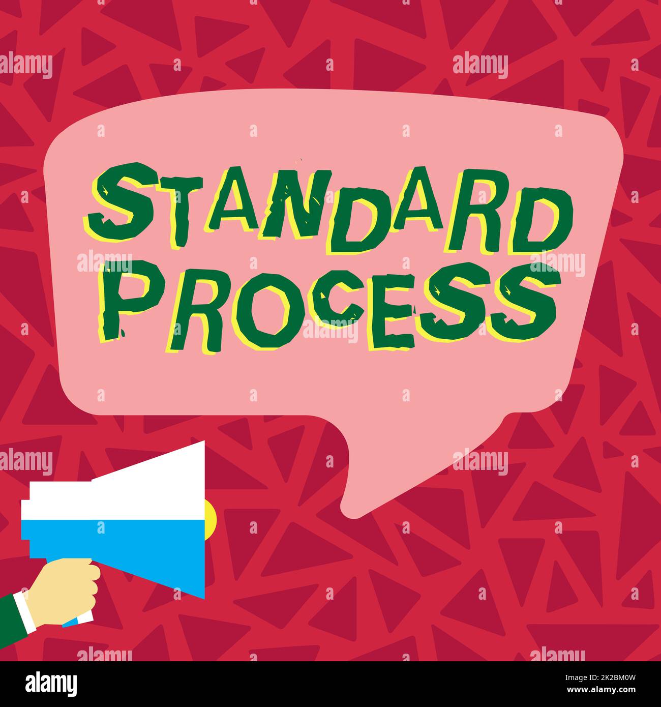 Affichage conceptuel processus standard. Les règles du salon d'affaires doivent être mises en correspondance avec la qualité du produit final Loud Megaphone faire une nouvelle annonce merveilleuse au public Banque D'Images