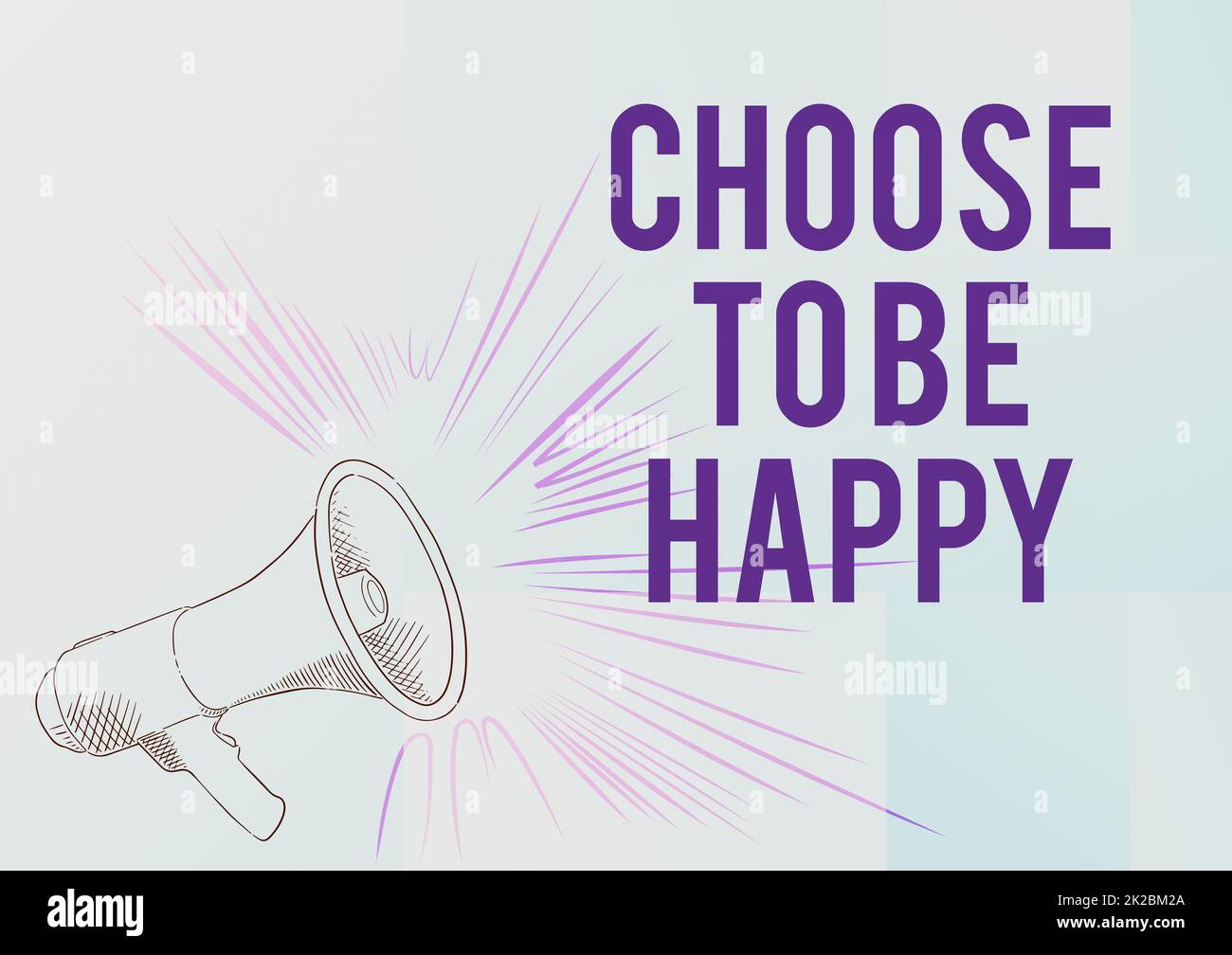 L'affichage conceptuel vous convient. Vitrine d'affaires décider d'être dans une bonne humeur smiley gai heureux apprécier Illustration d'Un haut mégaphone Speaker faire de nouvelles annonces. Banque D'Images