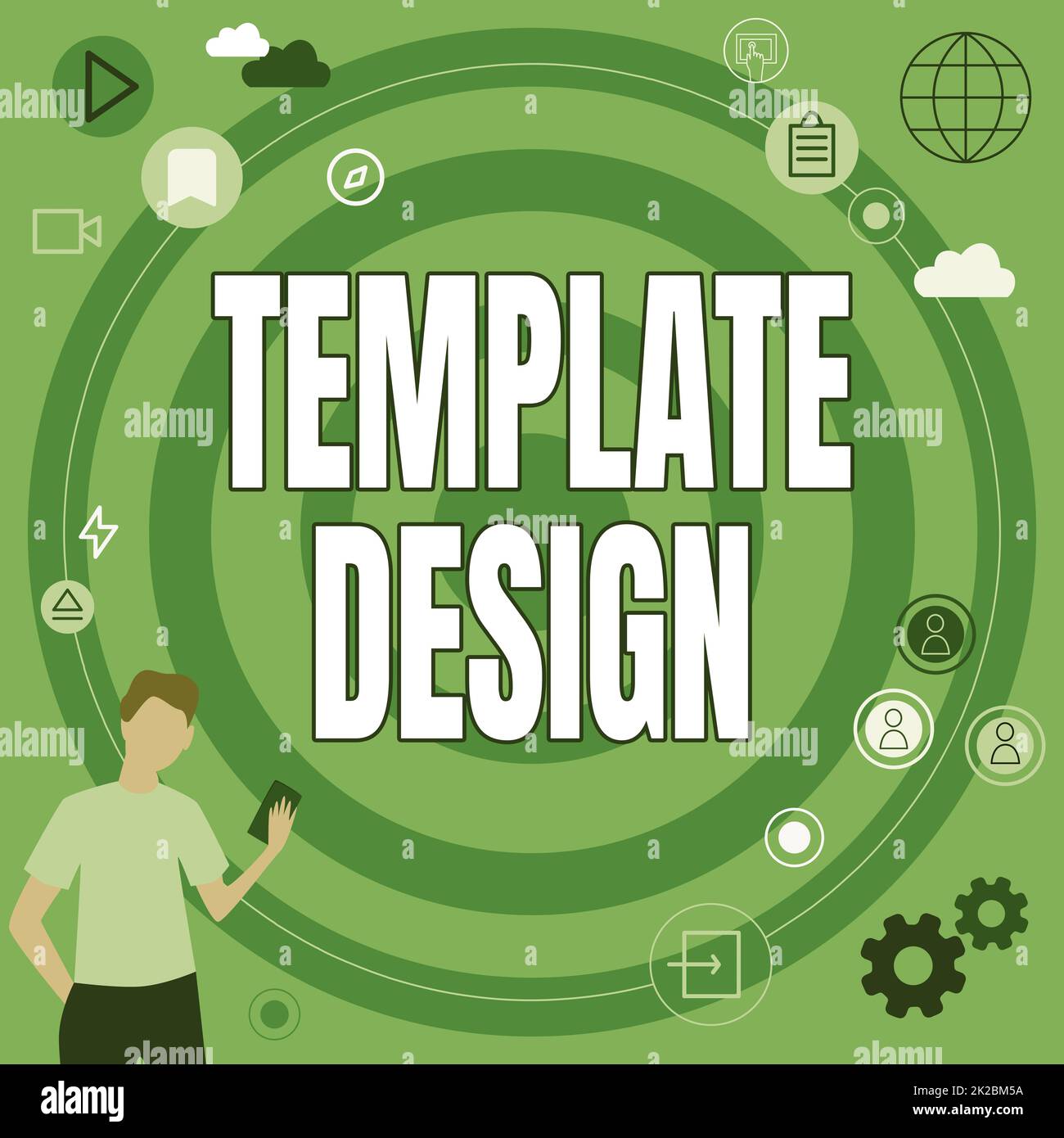 Texte montrant la conception du modèle d'inspiration. Photo conceptuelle une mise en page ou un plan d'ensemble avec un format à utiliser homme d'affaires pensée novatrice des idées de direction vers un avenir stable. Banque D'Images