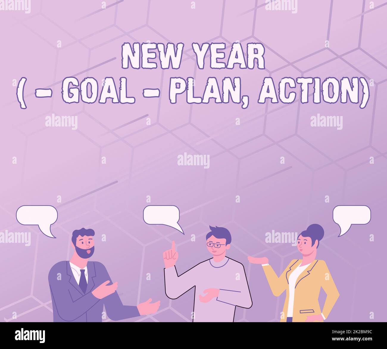 Texte d'écriture Plan d'objectifs de la nouvelle année, action. Mot écrit sur la solution d'affaires et la planification avec les partenaires de motivation discutant construire de nouvelles idées merveilleuses pour l'amélioration des compétences. Banque D'Images