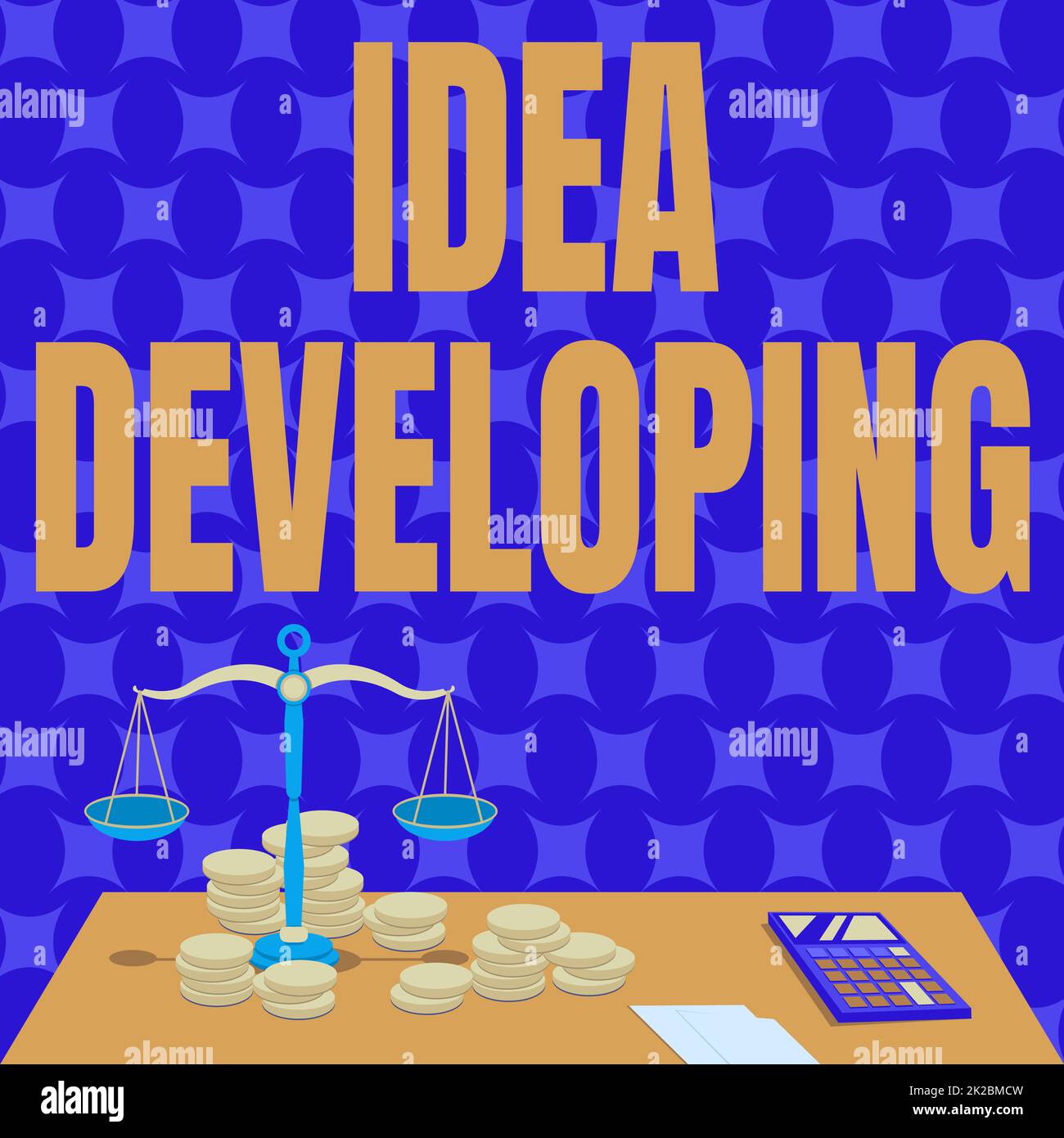 Affiche affichant l'idée en développement. Idée d'affaires innover le