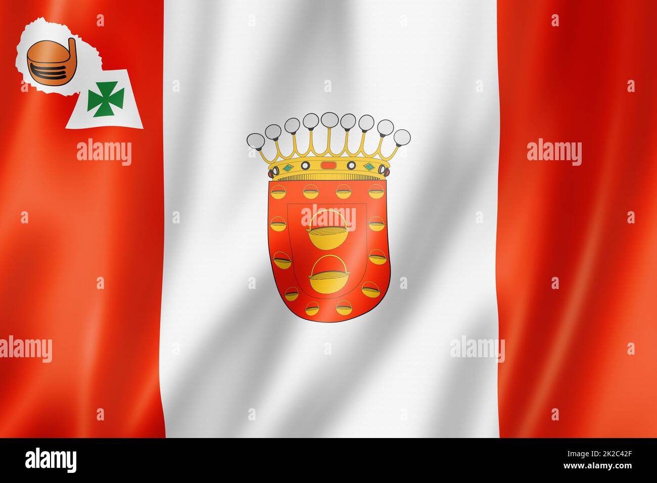 La Gomera, drapeau des îles Canaries, Espagne Banque D'Images