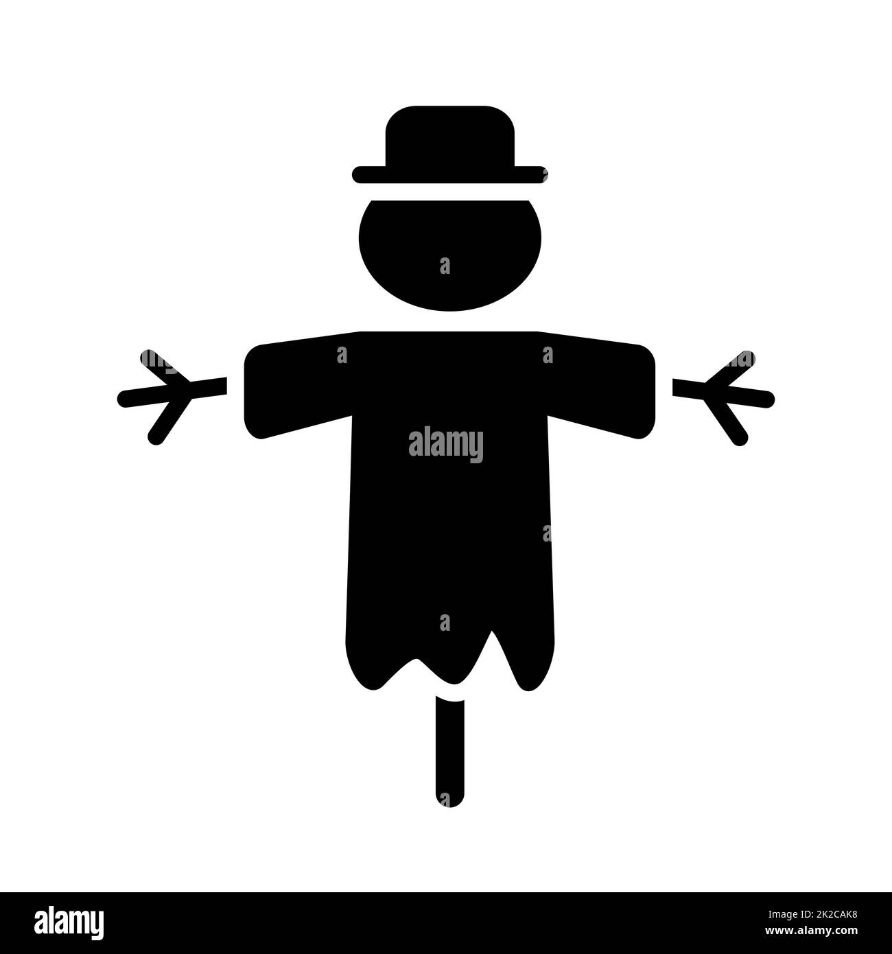 Icône de conception isolée vectorielle Scarecrow Banque D'Images