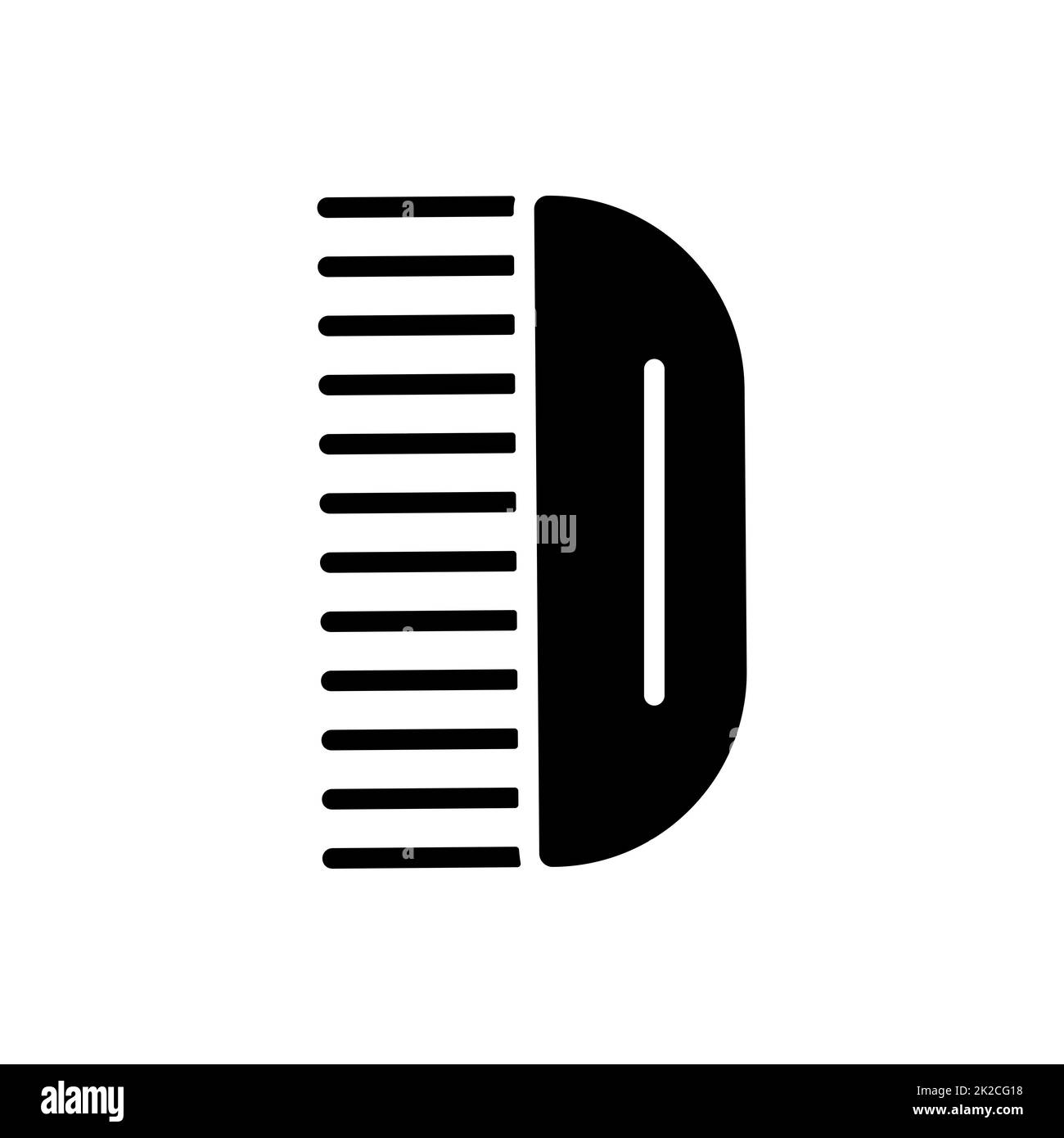 Icône de glyphe isolé de vecteur de bébé de brosse à cheveux Banque D'Images