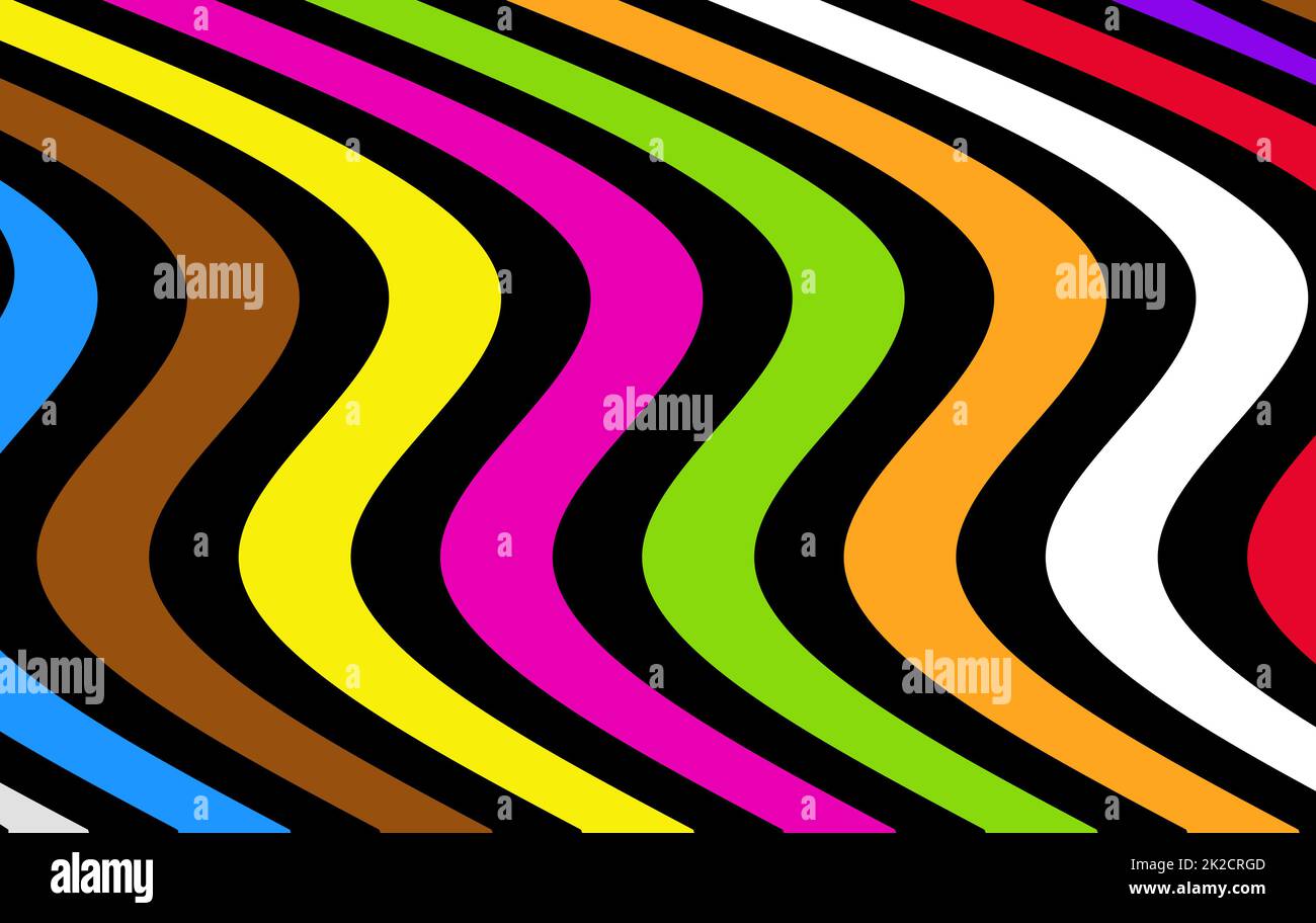 Arrière-plan de rayures colorées avec courbes Banque D'Images