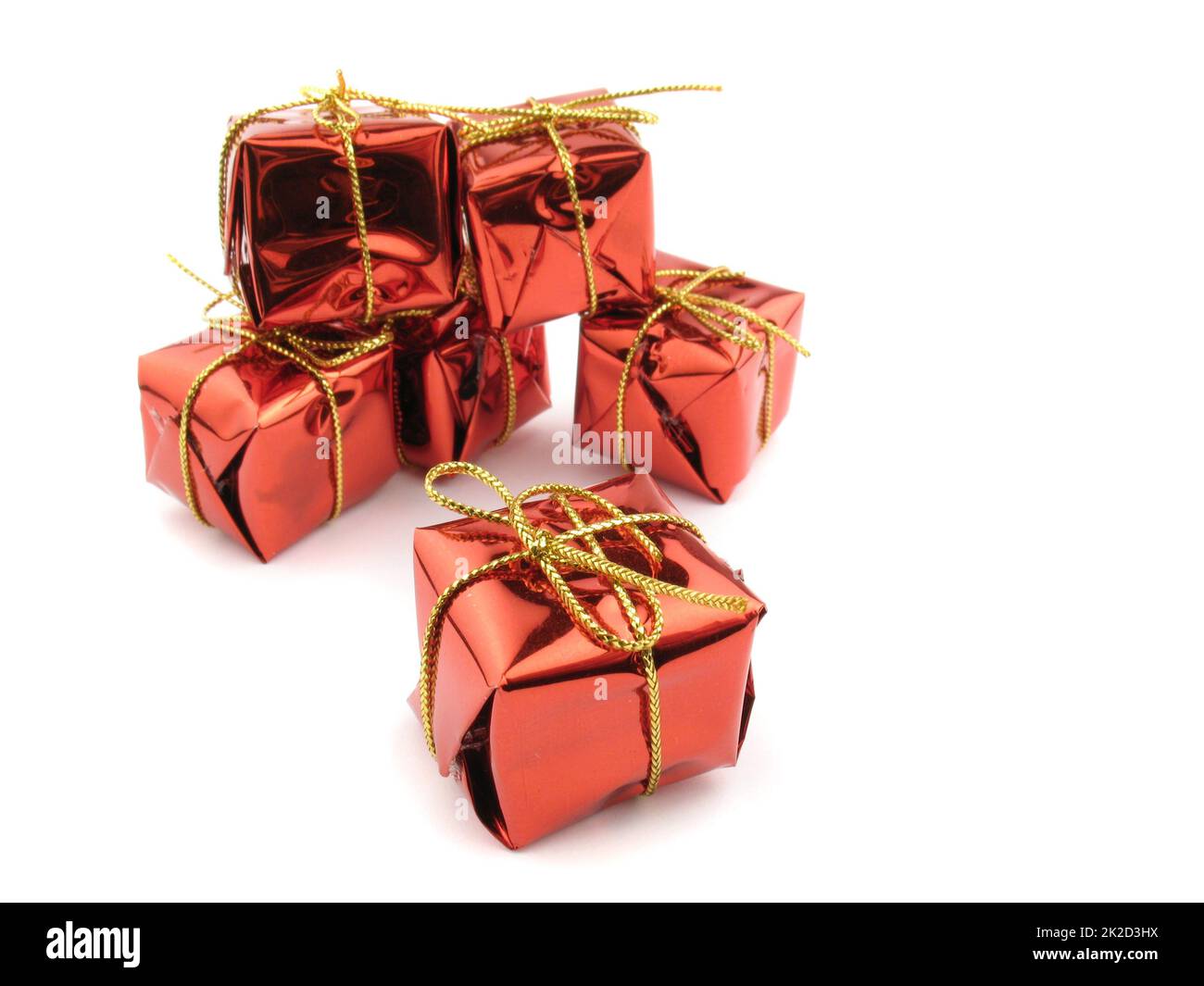 Studio photo de cadeaux comme symbole de surprise, cadeau, Noël, etc Banque D'Images