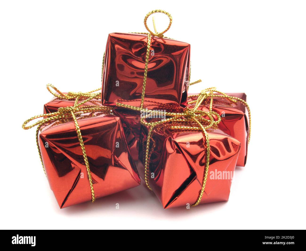 Studio photo de cadeaux comme symbole de surprise, cadeau, Noël, etc Banque D'Images