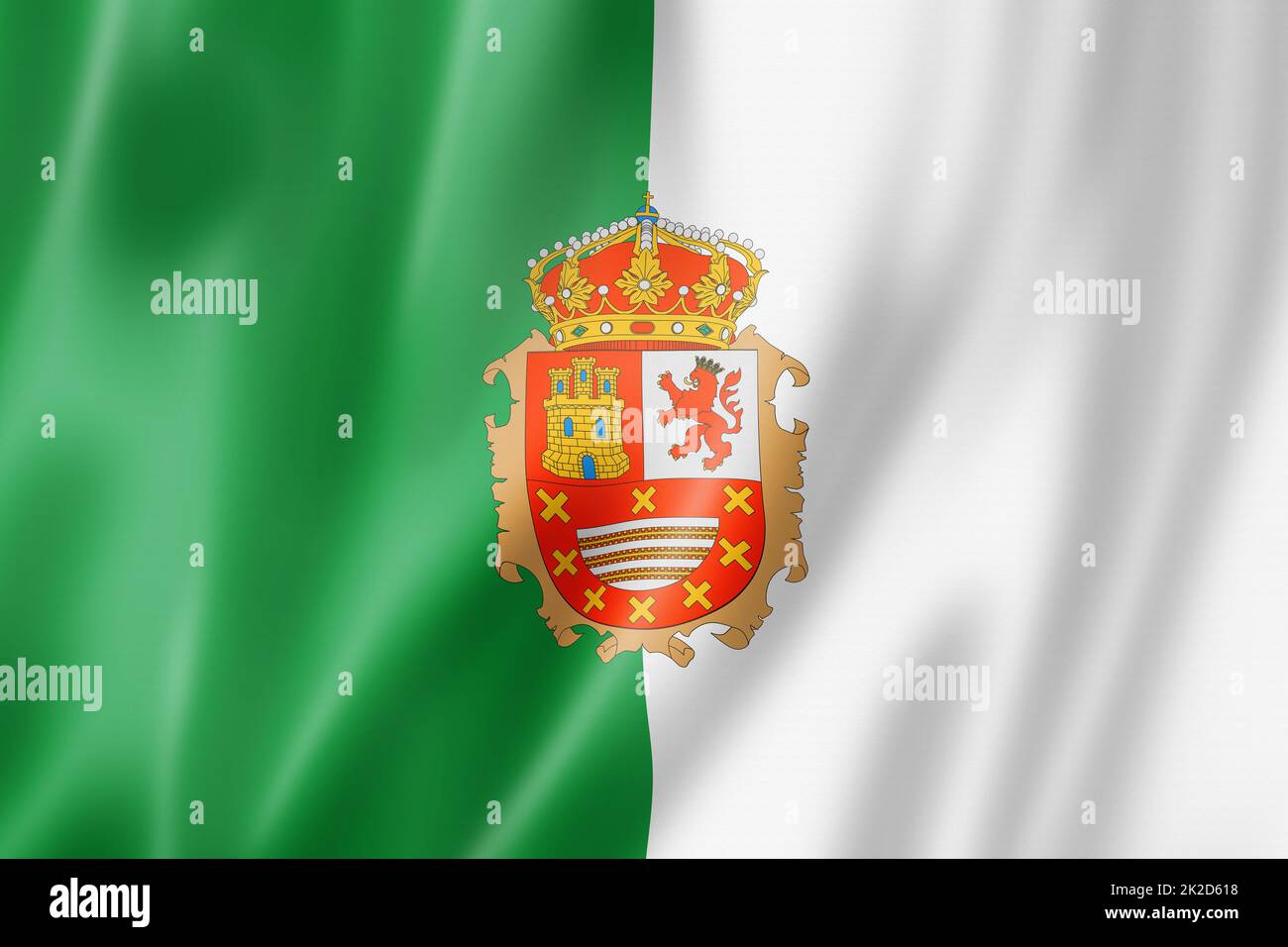 Fuerteventura, drapeau des îles Canaries, Espagne Banque D'Images