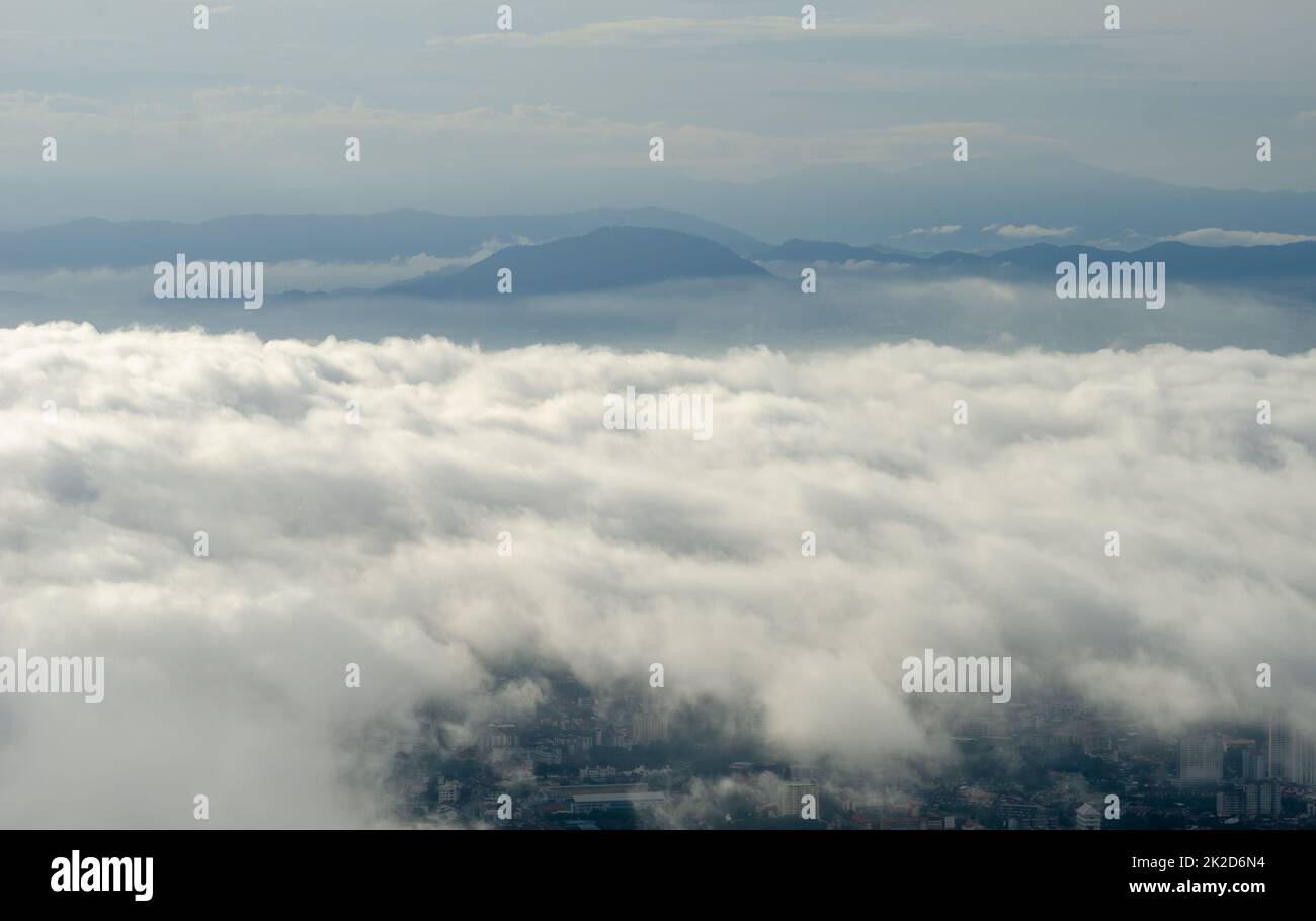 Vue aérienne sur le nuage de la ville Banque D'Images