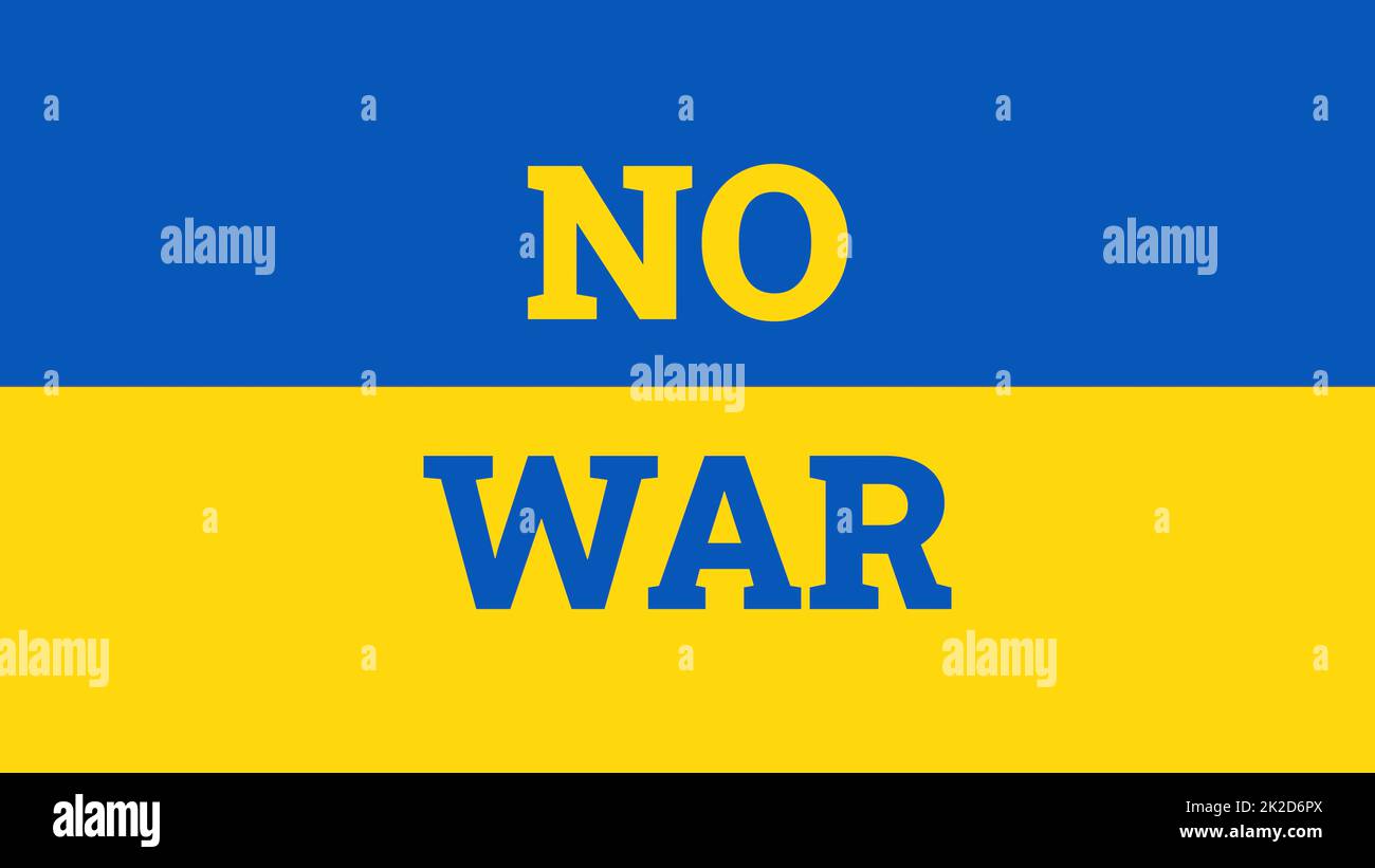 Pas de guerre au drapeau de l'Ukraine. Concept de paix Banque D'Images