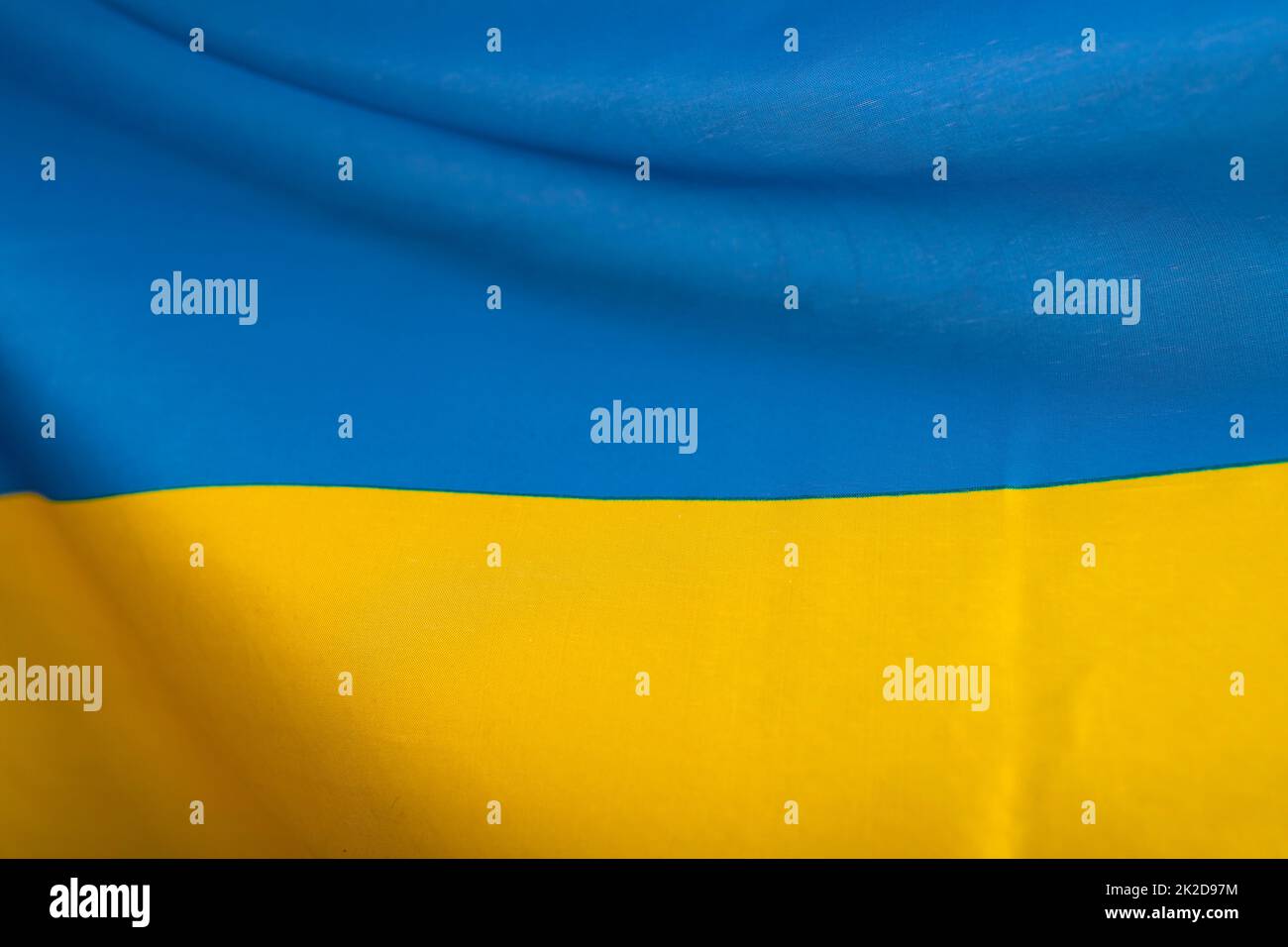 Drapeau national de l'Ukraine toile de fond textile Banque D'Images