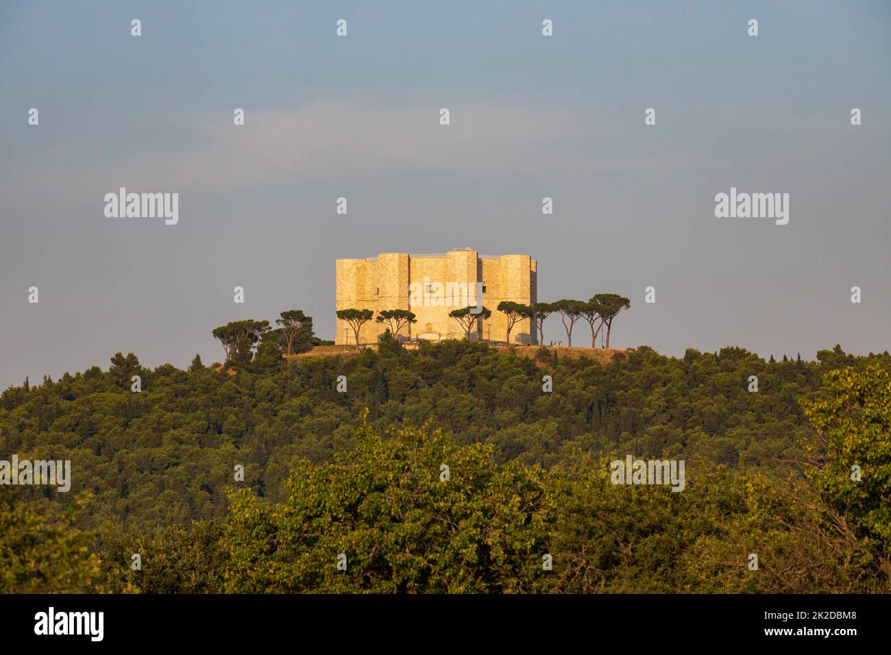 Castel del Monte, château de forme octogonale construit par le Saint empereur romain Frédéric II au XIIIe siècle dans la région d'Apulia, en Italie Banque D'Images