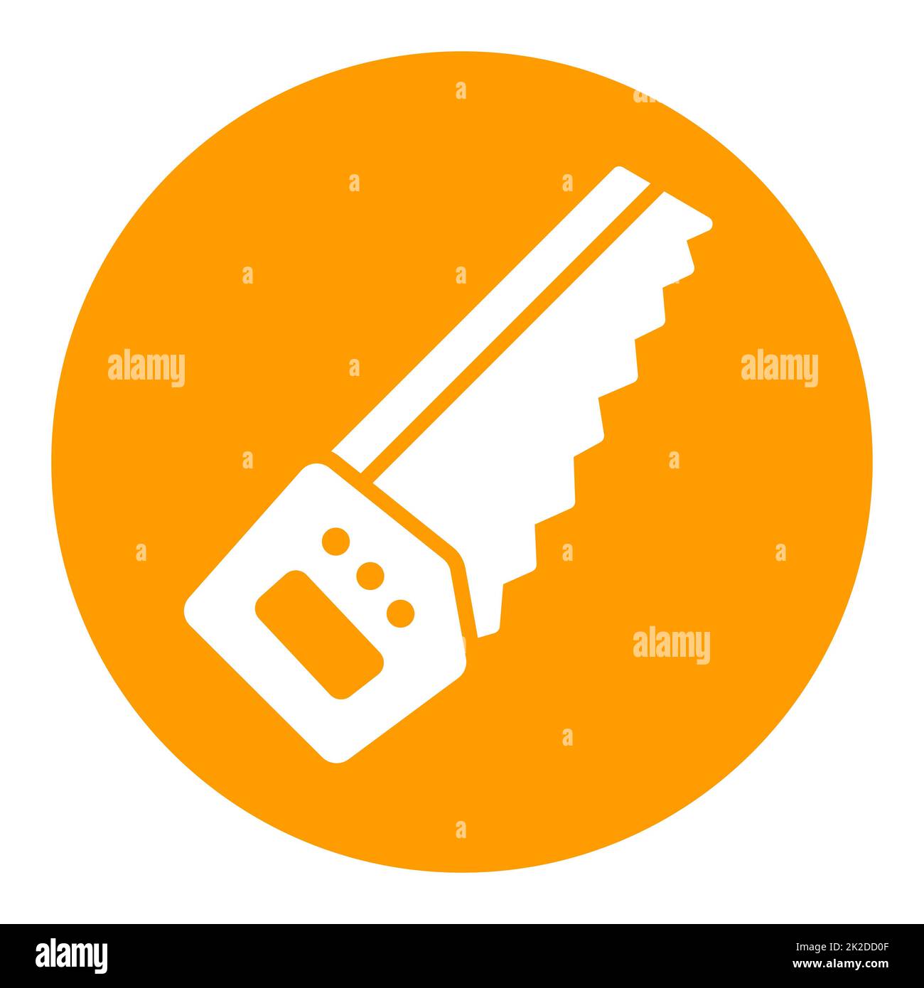 Jardin scie à main icône de vecteur isolé Banque D'Images