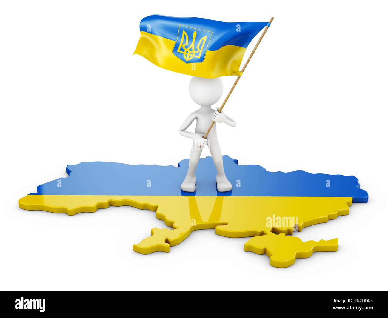 Homme avec le drapeau de l'Ukraine Banque D'Images