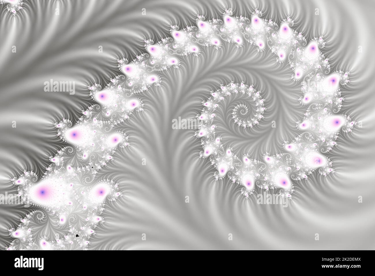 Spirale dorée à tons gris naturel utilisant l'art mathématique Banque D'Images
