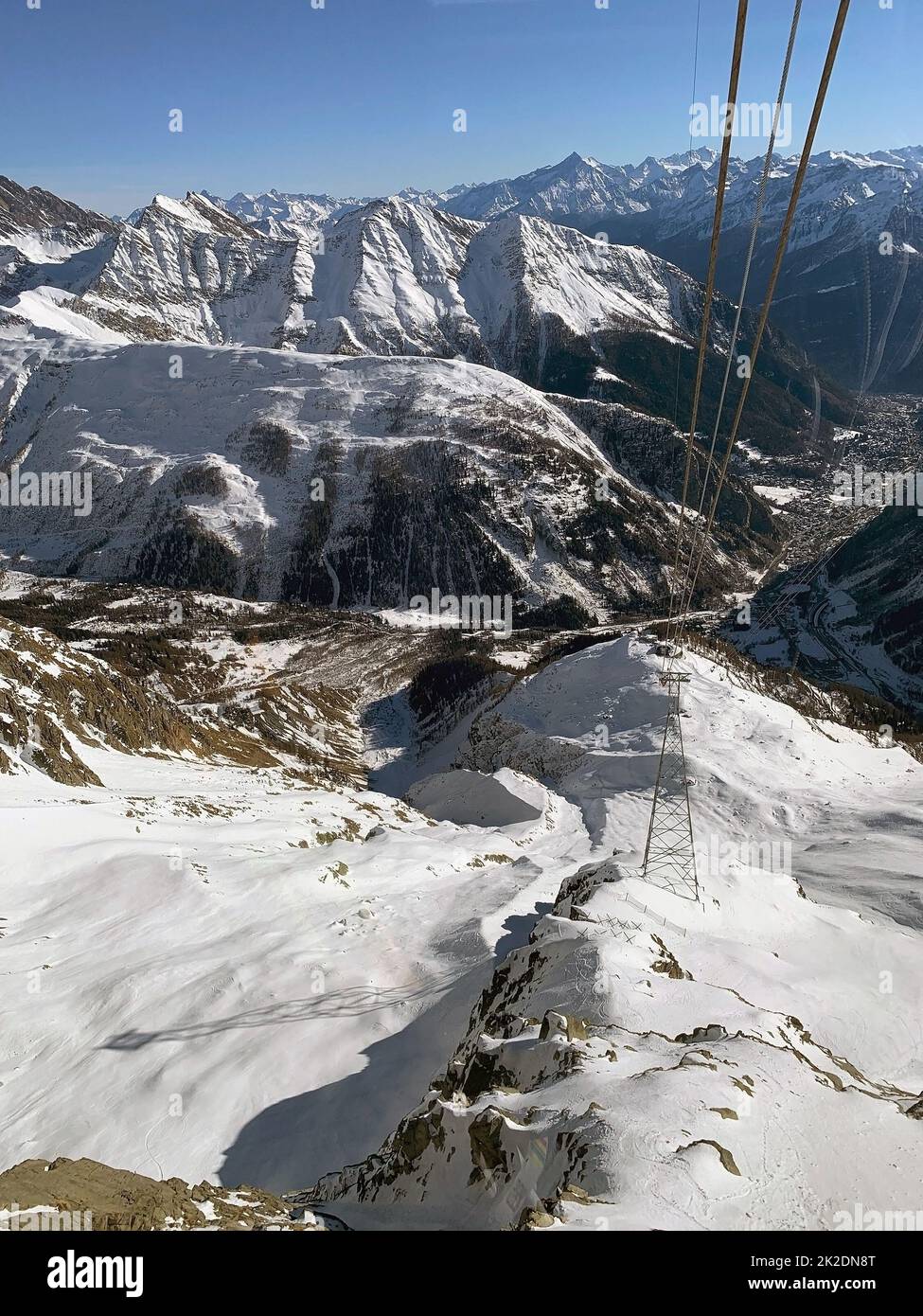 Le long du Skyway Monte Bianco à Courmayeur ville, Italie Banque D'Images