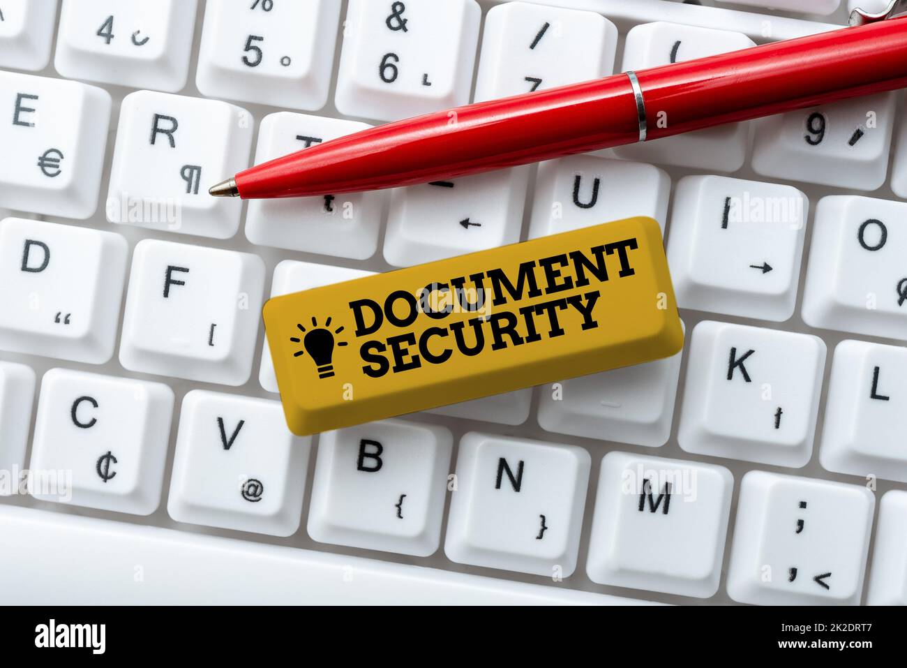 Affiche indiquant la sécurité des documents. Photo conceptuelle maintenance de la sécurité de toutes les archives importantes création de Nouveau jeu de typage concept, Abstract dactylographiing Problem Solutions Banque D'Images