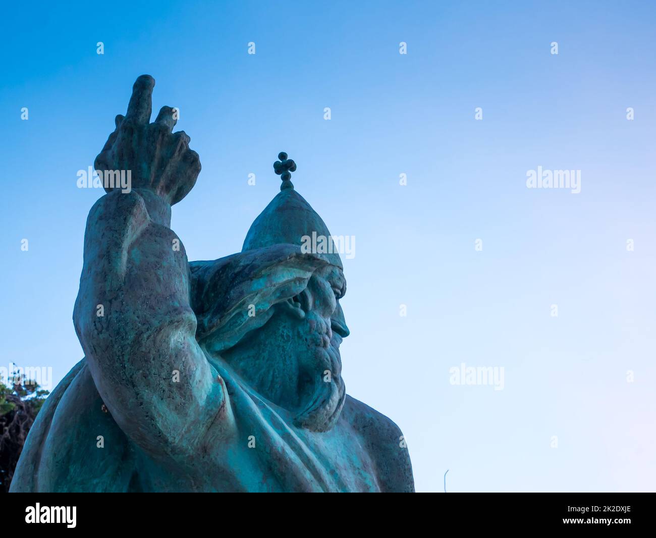 Statue de Croate Grgur Ninski, Nin Croatie Banque D'Images