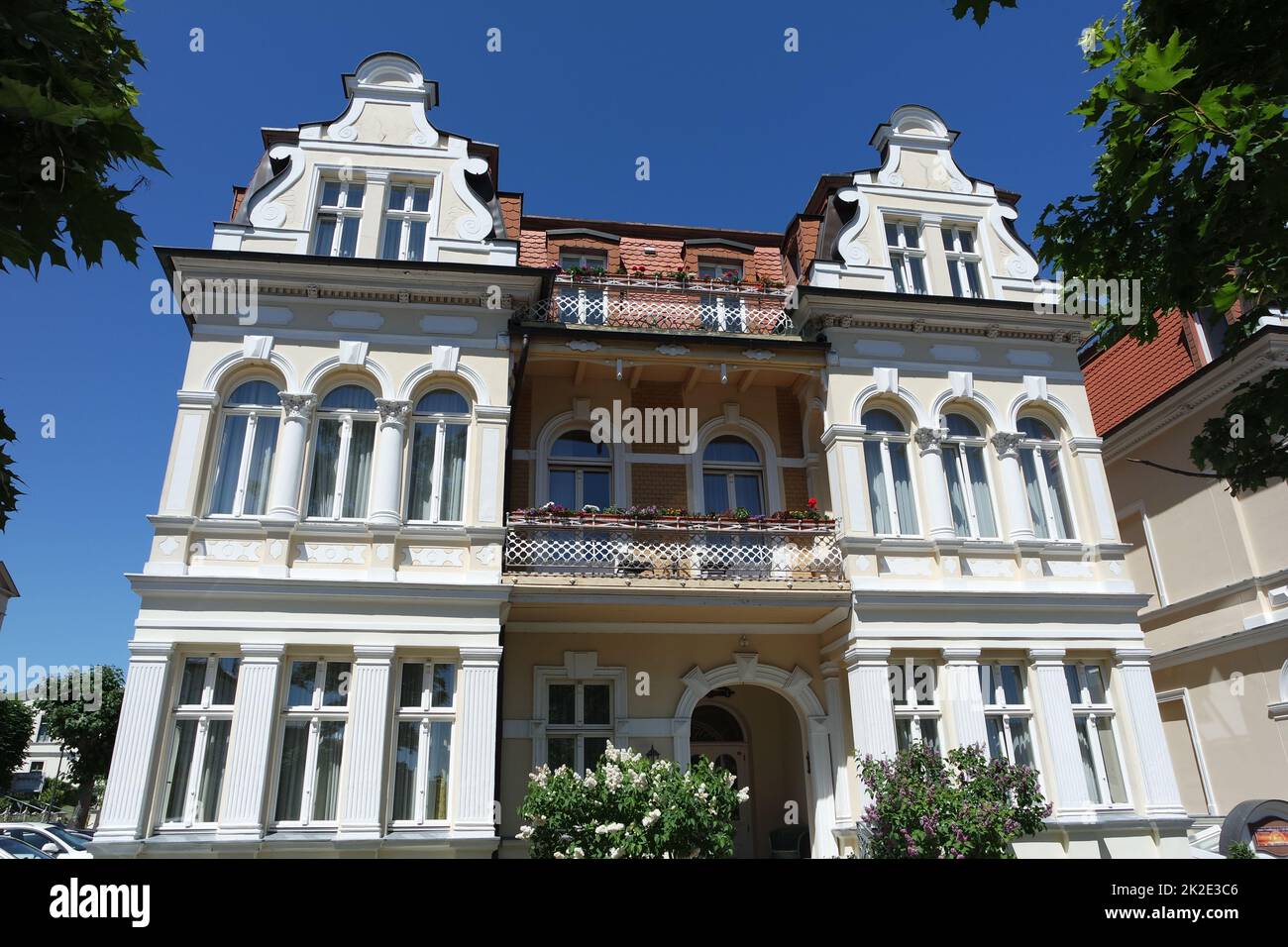 Architecture du complexe à Ahlbeck, Usedom Banque D'Images