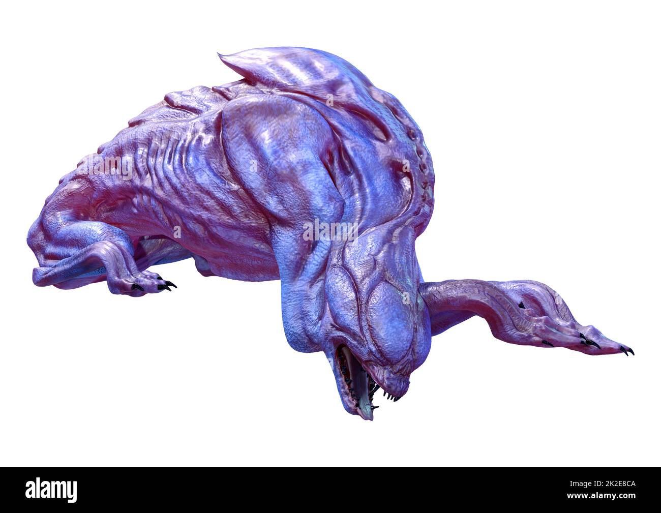 3D rendu du chien alien sur blanc Banque D'Images