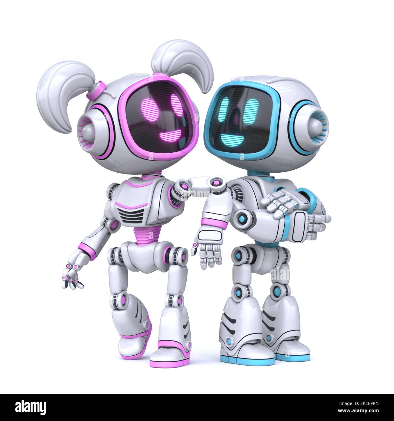 Robot Enfant Jouet 3d Rendu Sur Fond Bleu Illustration Stock - Illustration  du drôle, bleu: 210223052