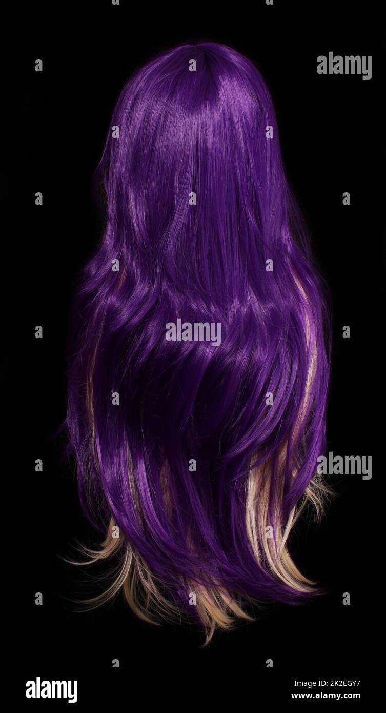 Cochon violet et noir sur fond noir Banque D'Images