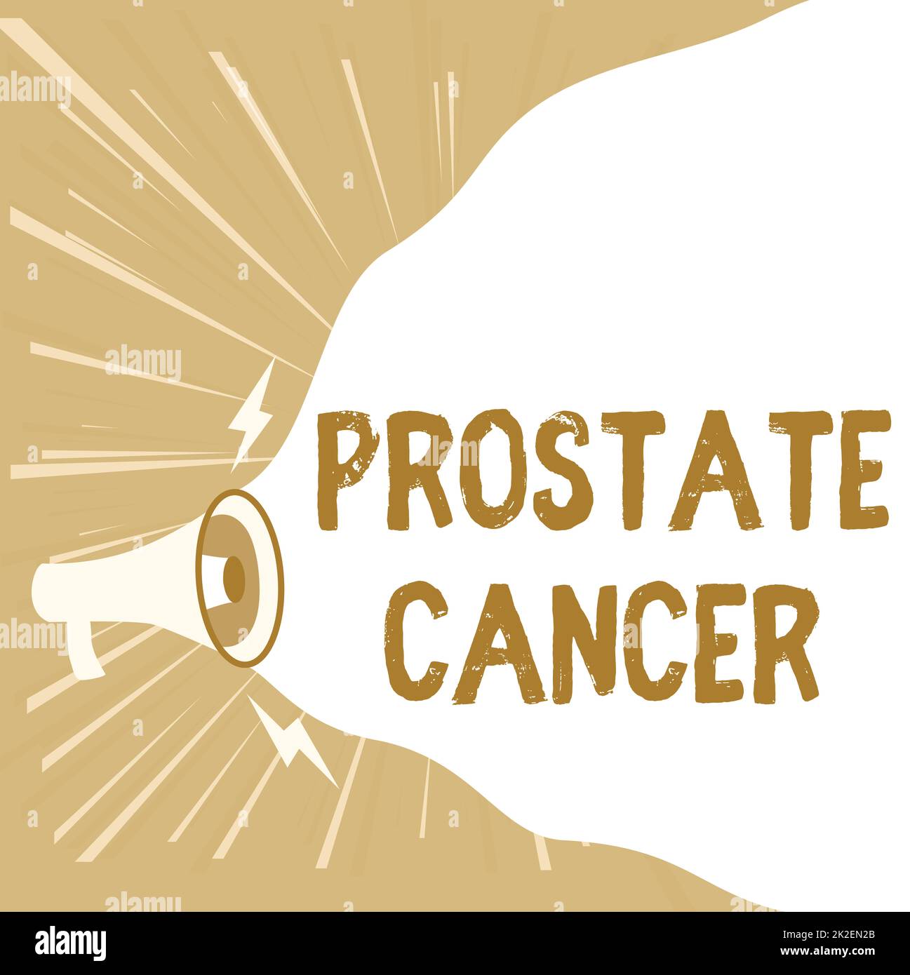 Texte d'écriture cancer de la prostate. Photo conceptuelle cancer qui se produit dans la glande du système reproducteur masculin Megaphone dessin faire une nouvelle annonce forte au nuage blanc. Banque D'Images