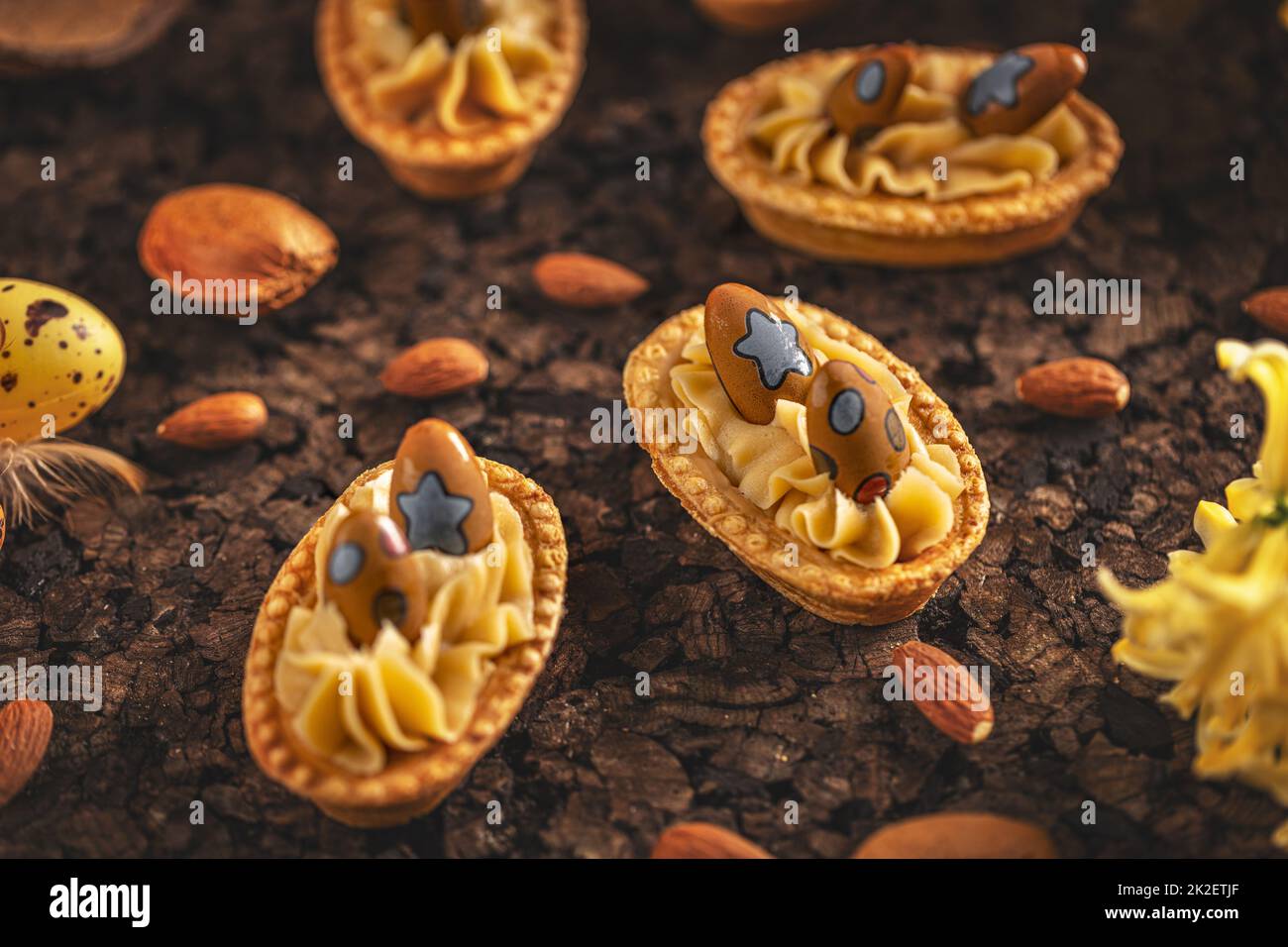 Pâtisserie aux amandes douce et délicieuse Banque D'Images