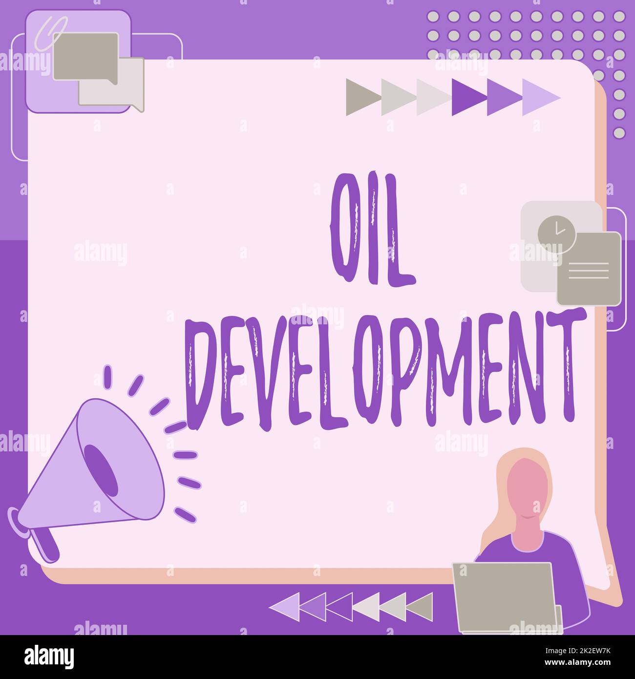 Affichage conceptuel développement de l'huile. Concept signification