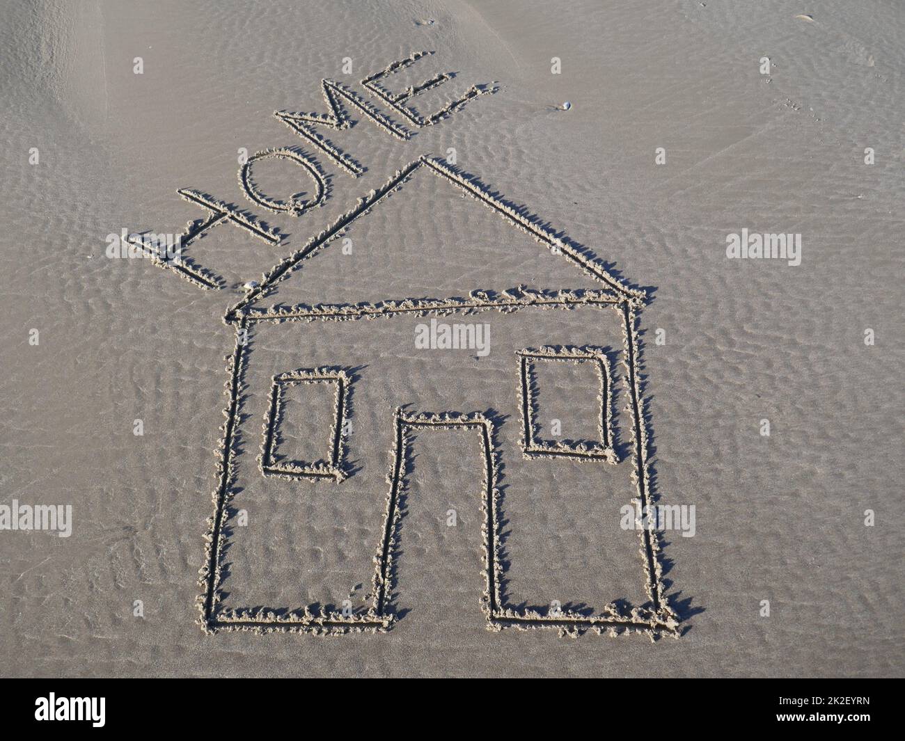 Maison sur la plage Banque D'Images