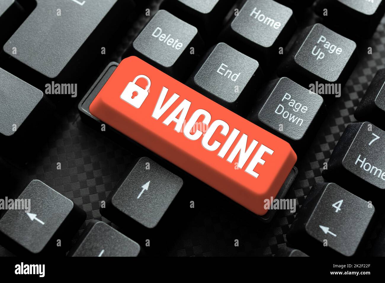 Signe écrit à la main vaccin. Business idée Vaccine Résumé Créer une expérience Internet sûre, prévenir la propagation du virus numérique Banque D'Images