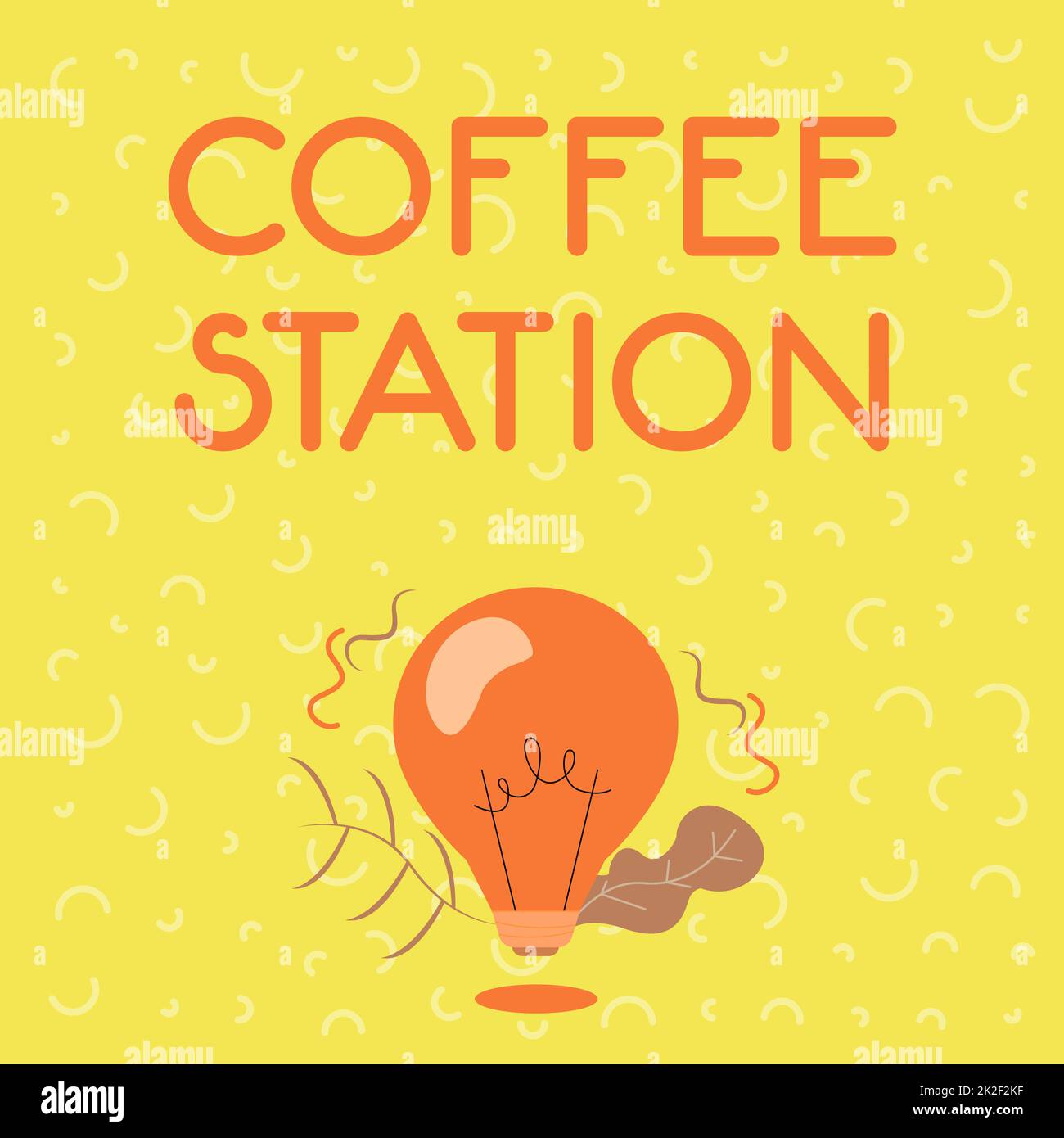 Texte indiquant la station de café inspiration. Photo conceptuelle un petit restaurant informel où des boissons chaudes sont servies ampoule lumineuse dessin plantes Shell montrant des idées technologiques. Banque D'Images