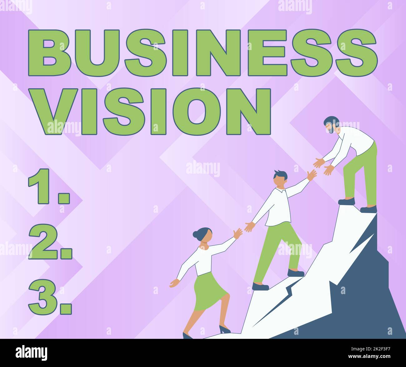 Écriture affichage de texte Vision d'entreprise. Mot écrit sur ...
