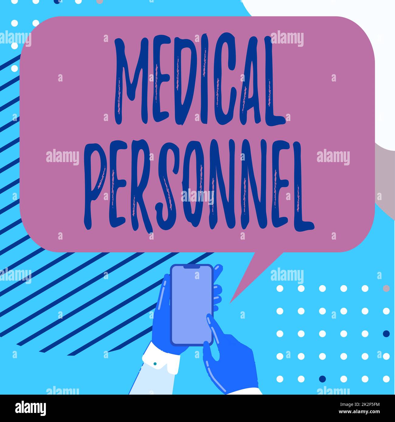 Affichage conceptuel personnel médical. Mot pour un fournisseur de services de santé de confiance autorisé à traiter la maladie dessin mobile partager des commentaires positifs et bonne bulle de parole Banque D'Images