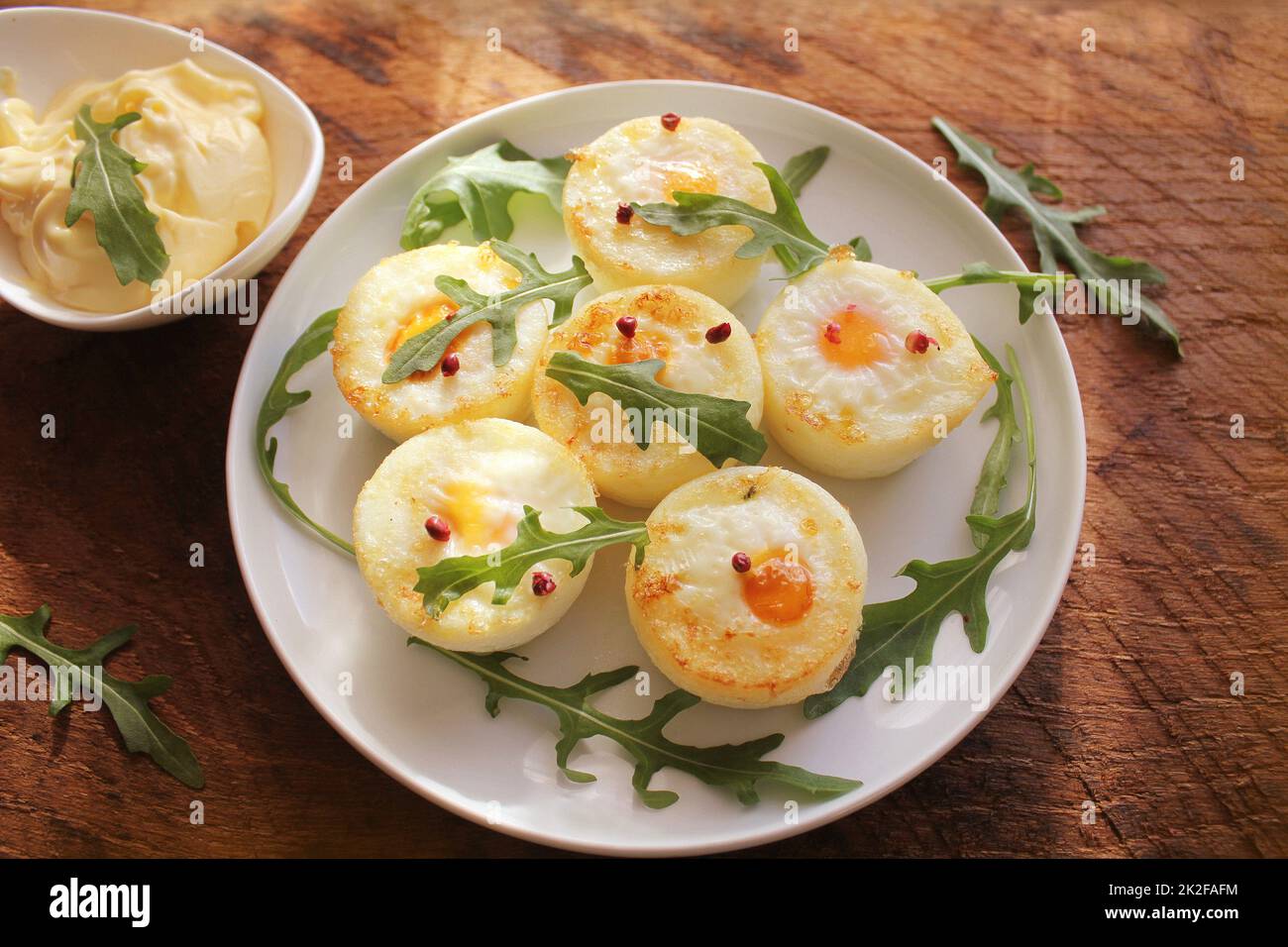 Petit-déjeuner egg muffins. Cm Banque D'Images