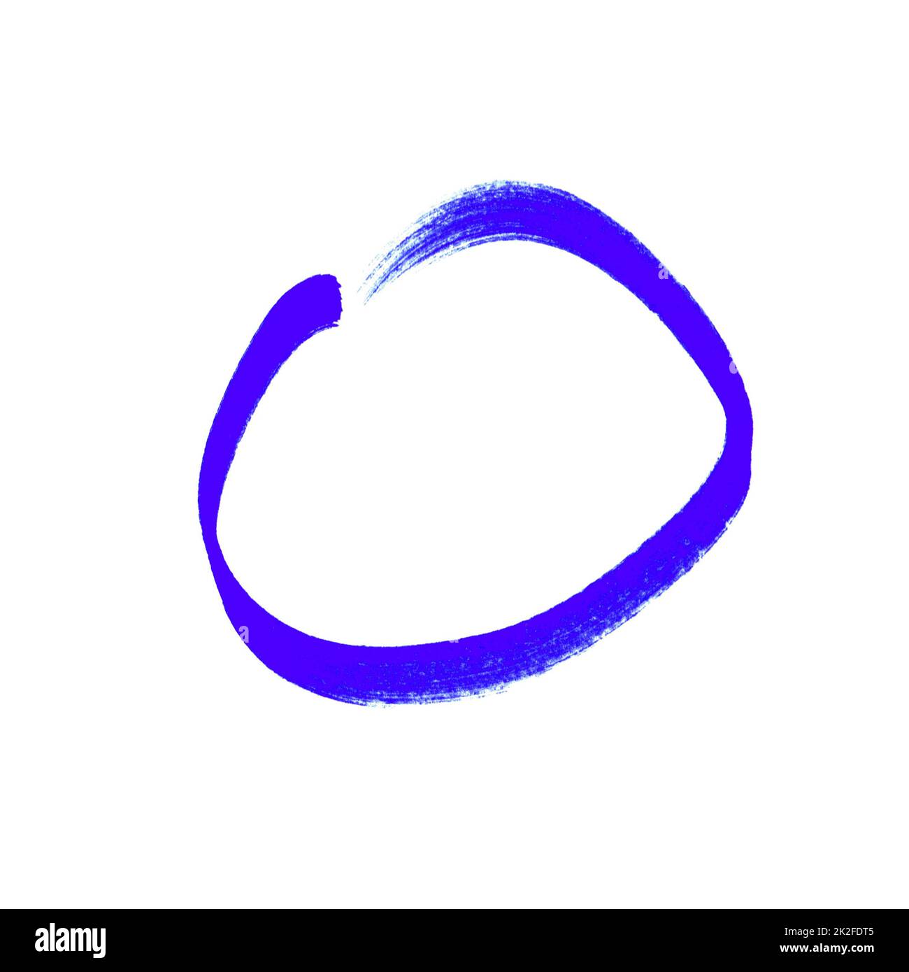 Esquisse peinte d'un cercle bleu Banque D'Images Esquisse peinte d'un cercle bleu Banque D'Images