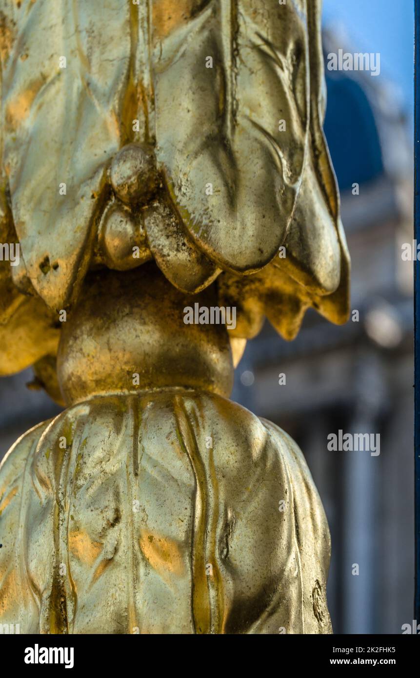 Détail de la clôture du Palais Royal de Bruxelles, Belgique Banque D'Images