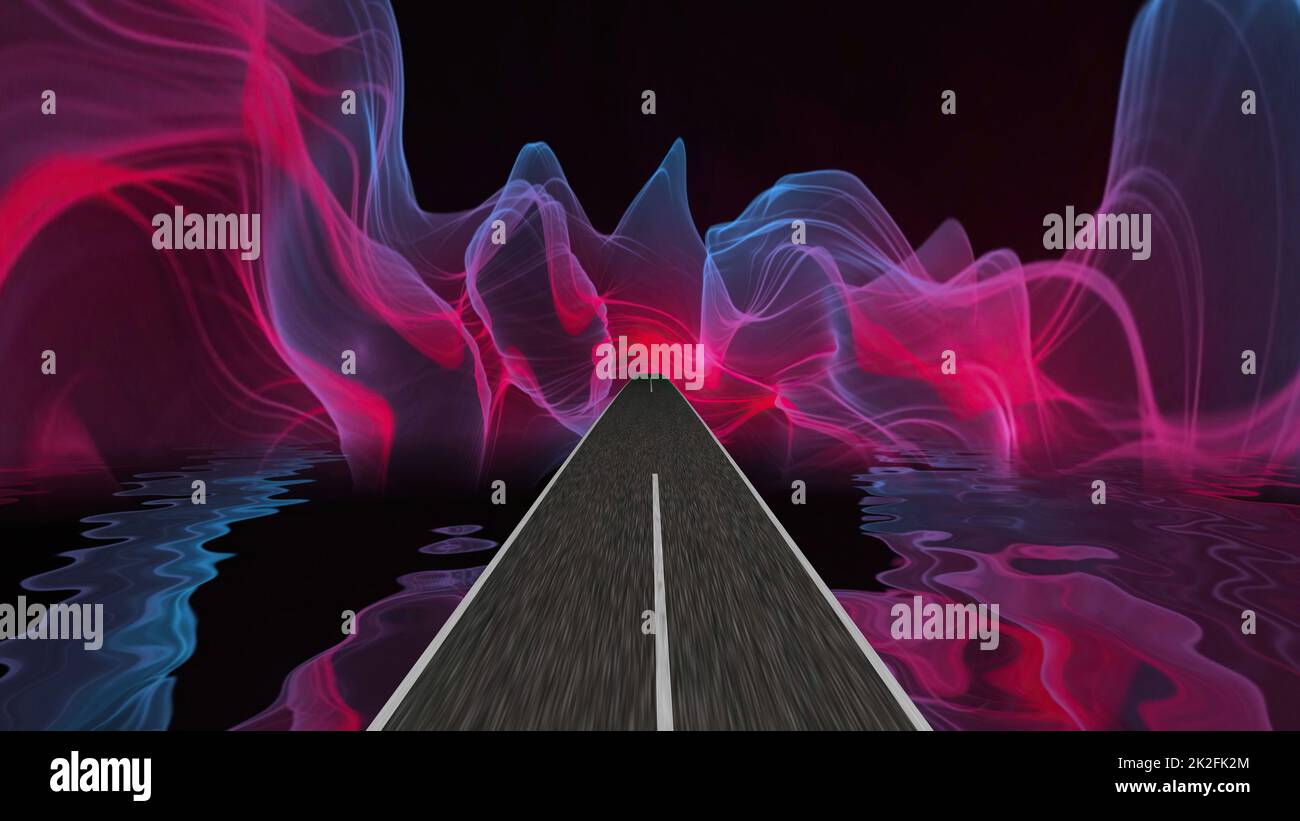 Entrer dans le monde de l'imagination et de l'illusion Banque D'Images