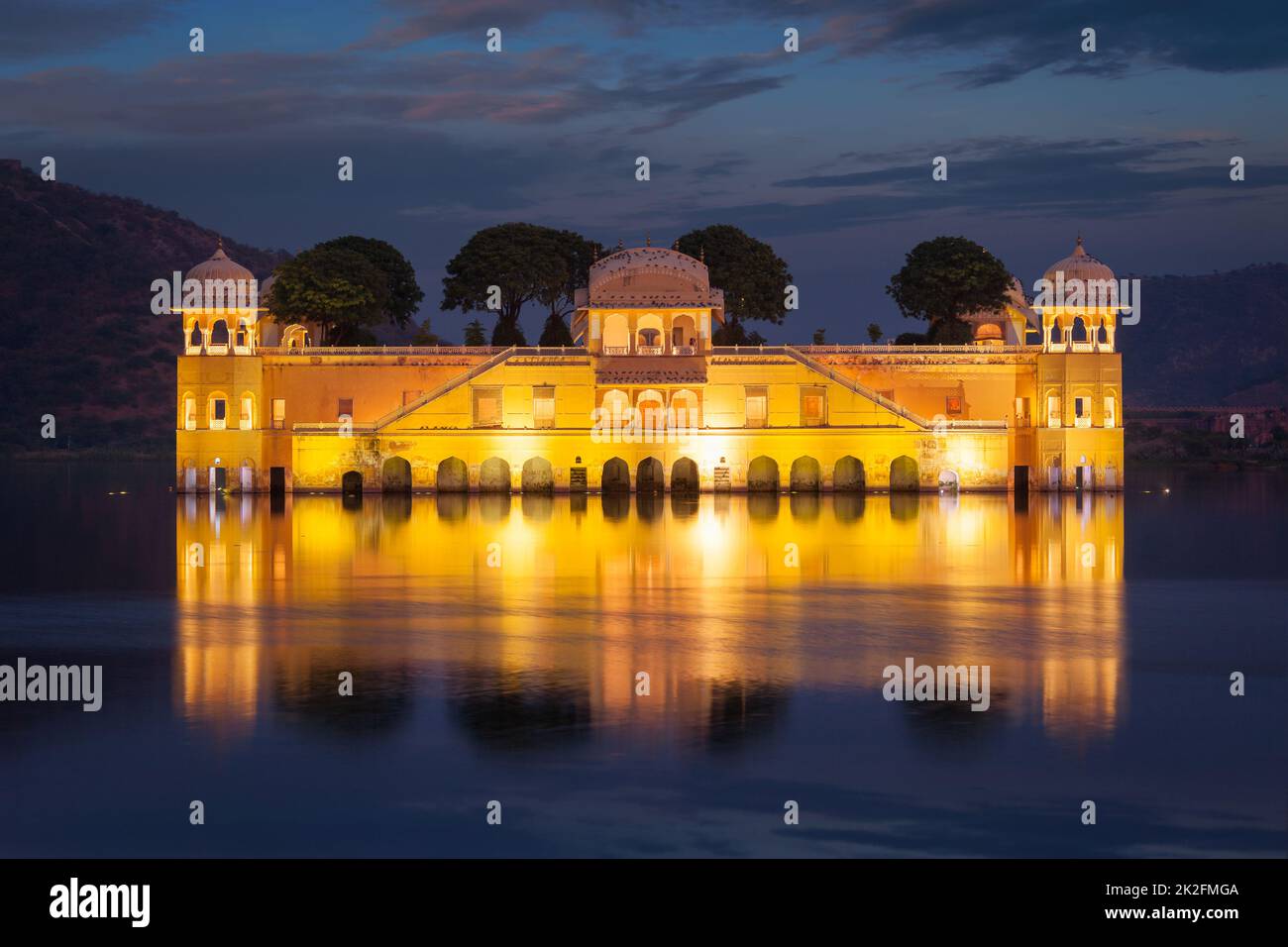 Jal Mahal Palais d'eau. Jaipur, Rajasthan, Inde Banque D'Images