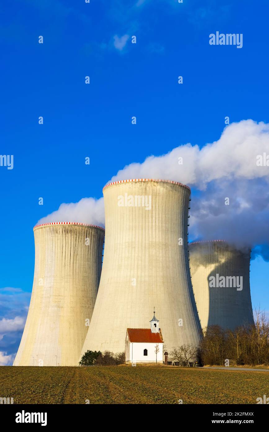 Centrale nucléaire Dukovany, région de Vysocina, république tchèque Banque D'Images