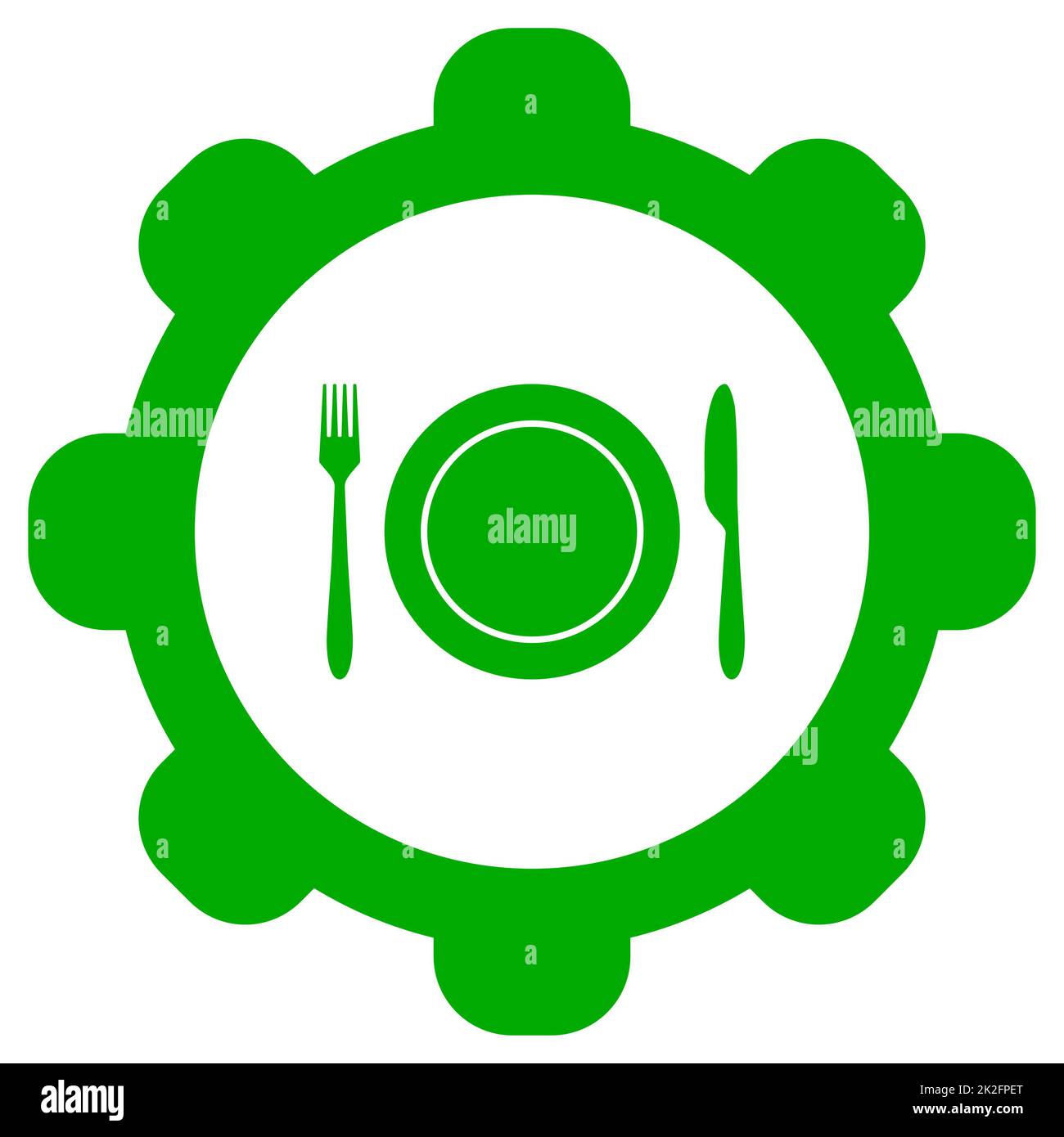 Couverts et roue Banque D'Images