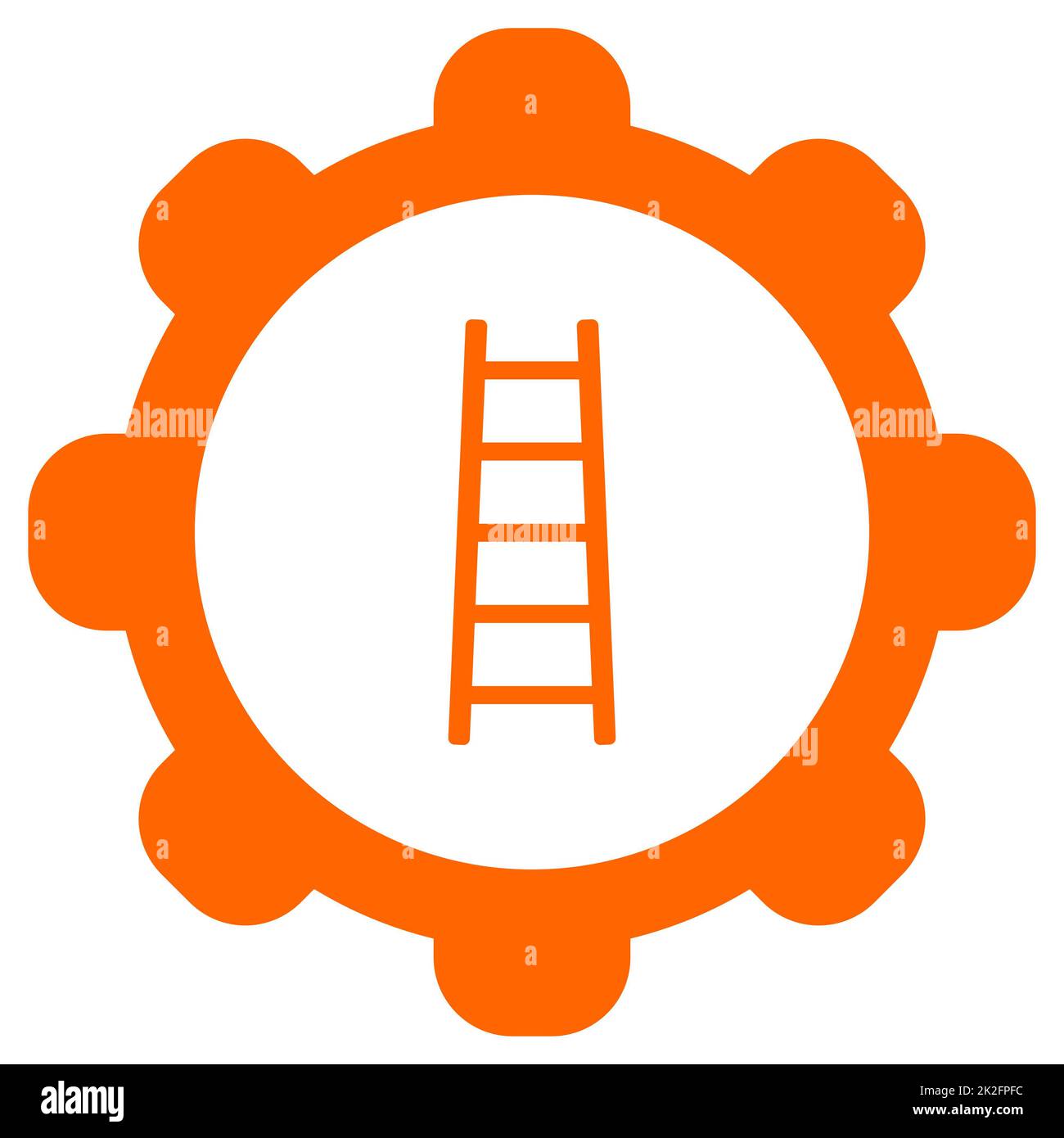 Échelle et roue Banque D'Images