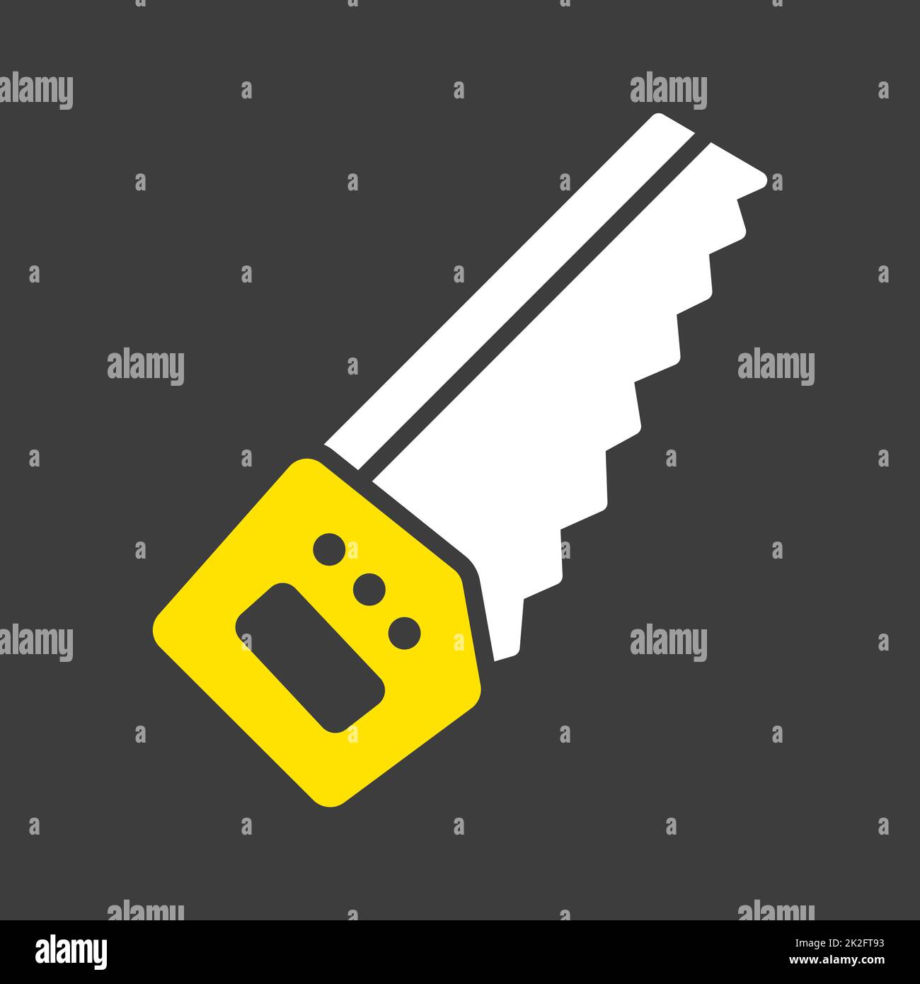 Icône vectorielle de scie à main de jardin Banque D'Images