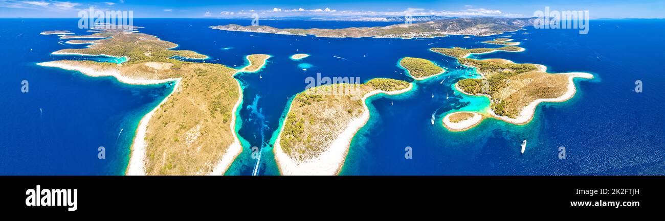 Archipel de Croatie. Vue aérienne des îles Paklenski Otoci Banque D'Images Archipel de Croatie. Vue aérienne des îles Paklenski Otoci Banque D'Images