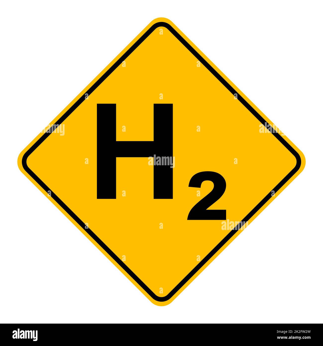 Hydrogène et signalisation routière Banque D'Images